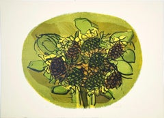 Sunflowers - Original Lithograph by Ennio Morlotti - 1979