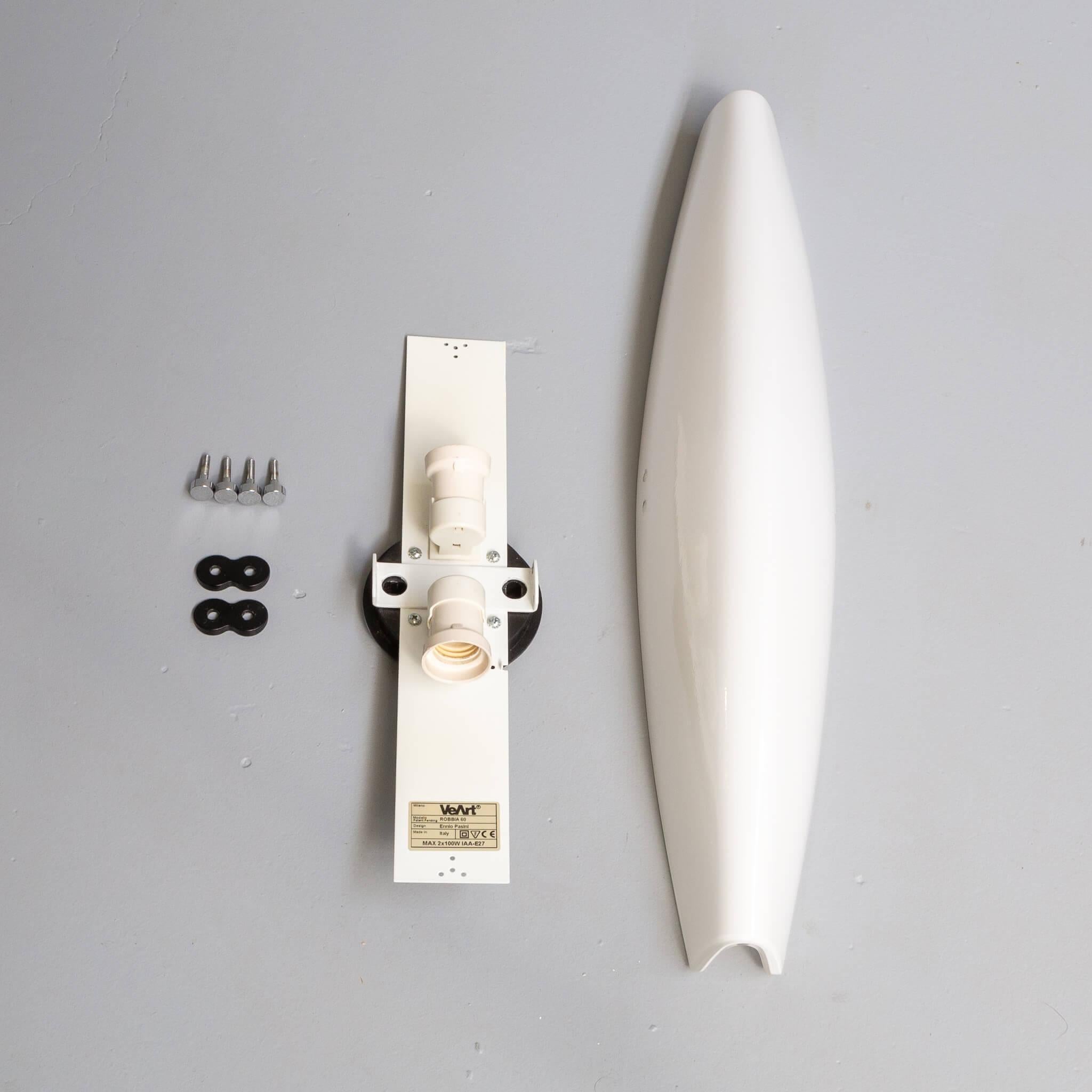 Ennio Pasini ‘Robbia 60’ Wall Lamp Glass for VeArt Set/2 For Sale 2