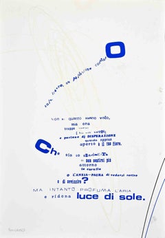 «Un globo de colores se eleva libremente» - Serigrafía de Ennio Pouchard - ca. 1970