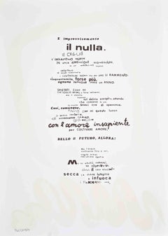 «And Suddenly Nothing» - Serigrafía de Ennio Pouchard - ca. 1970