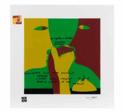 Azzurro Soffuso  (Soffuse Blue) - Screen Print by Ennio Pouchard - 1973