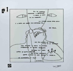  Diecicomeleditadiduemani - Sérigraphie sur acétate d'Ennio Pouchard - 1973