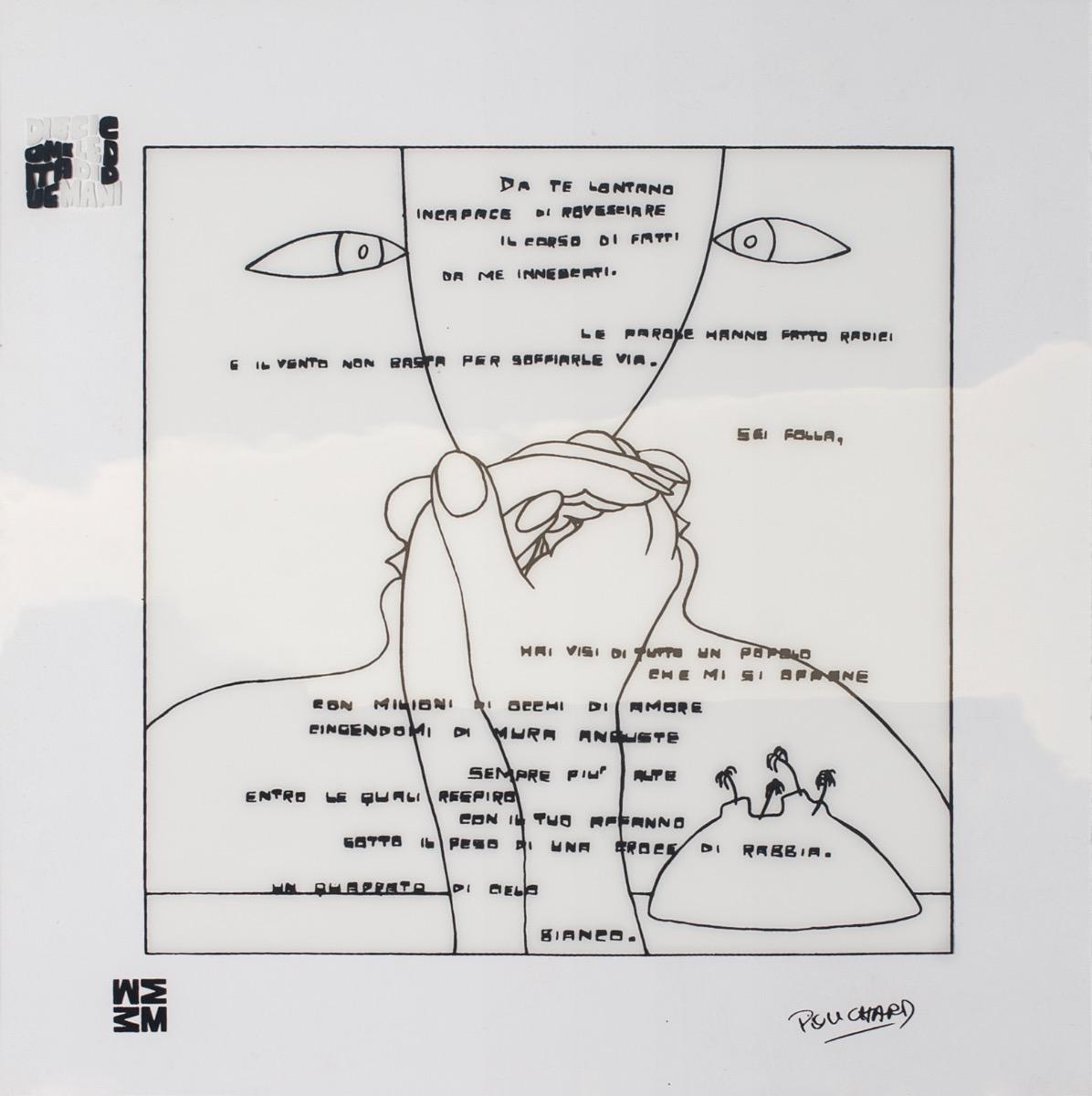 Diecicomeleditadiduemani - Serigrafía sobre acetato de Ennio Pouchard - 1973 