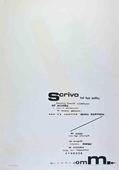I Write - Serigrafia di Ennio Pouchard - Anni '70