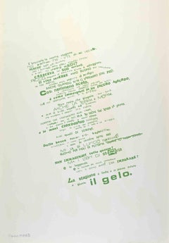 Il Gelo - Stampa offset e serigrafica di Ennio Pouchard - Anni '70