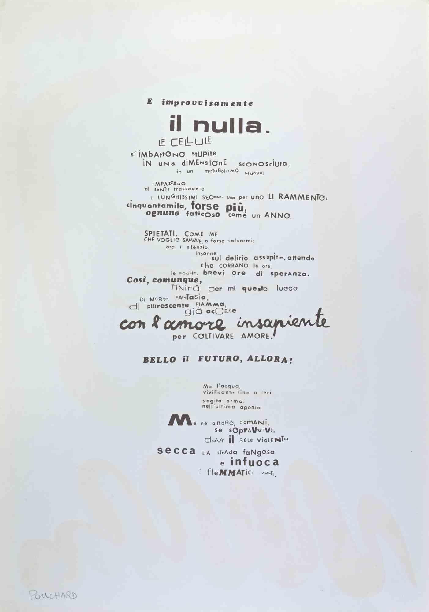 Nothingness - Il Nulla - Offset and Screen print by Ennio Pouchard - 1970s