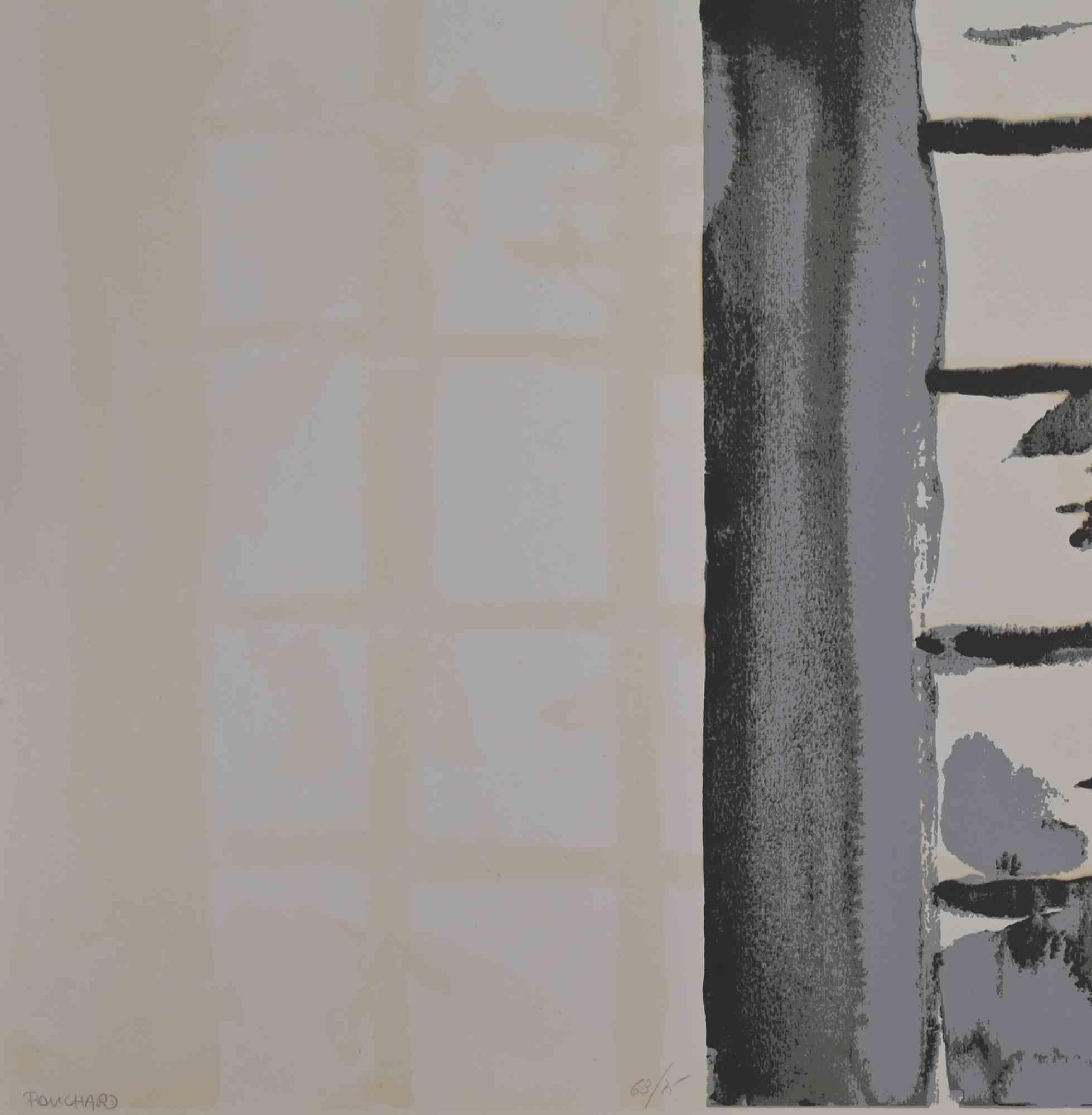 I grandi alberi - I Grandi Alberi - Stampa offset/serigrafica di Ennio Pouchard - Anni '70 in vendita 1