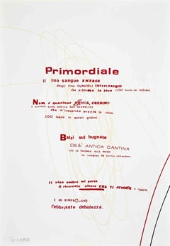 „Dein Urblut tritt zutage“ – Siebdruck von Ennio Pouchard – ca. 1970
