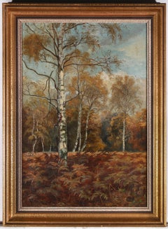 Enoch Crosland (1860-1945) - 1991 Óleo, Un paseo por el bosque