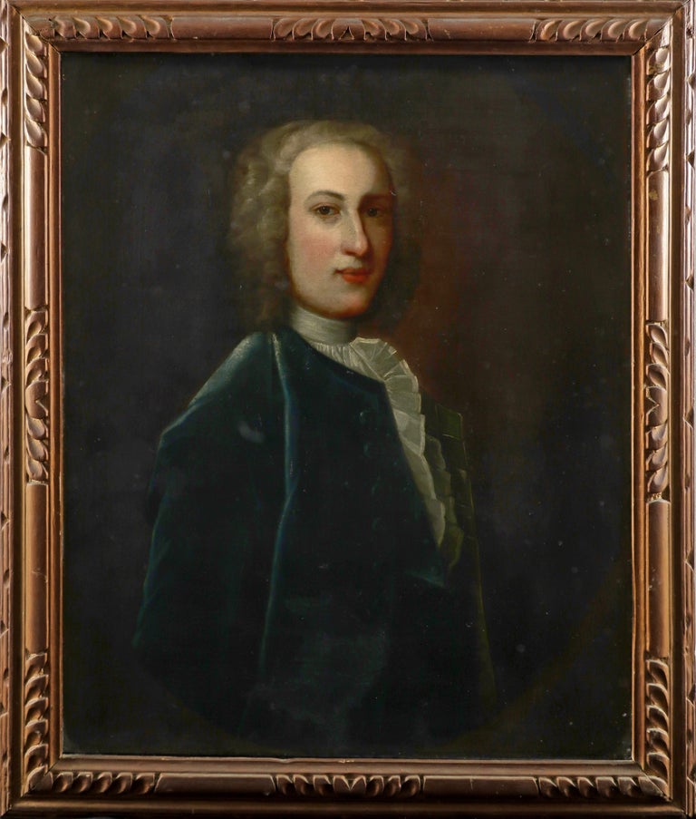 Early 18th Century British Portrait of a Young Aristocratic Gentleman, large oil - Painting by Enoch Seeman