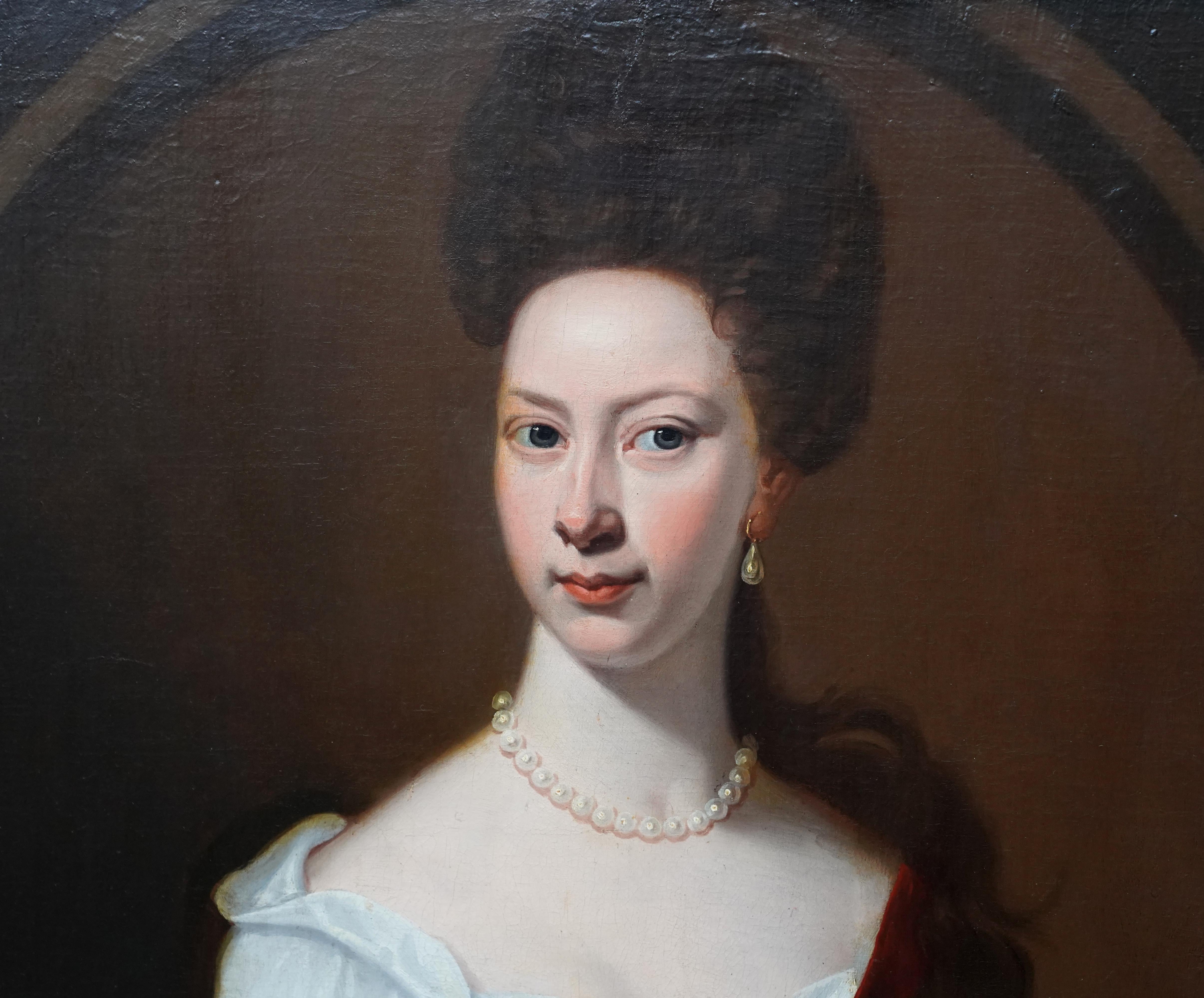 Porträt von Mrs Harborough – britisches Kunstporträt einer Dame aus dem 18. Jahrhundert, Ölgemälde im Angebot 1