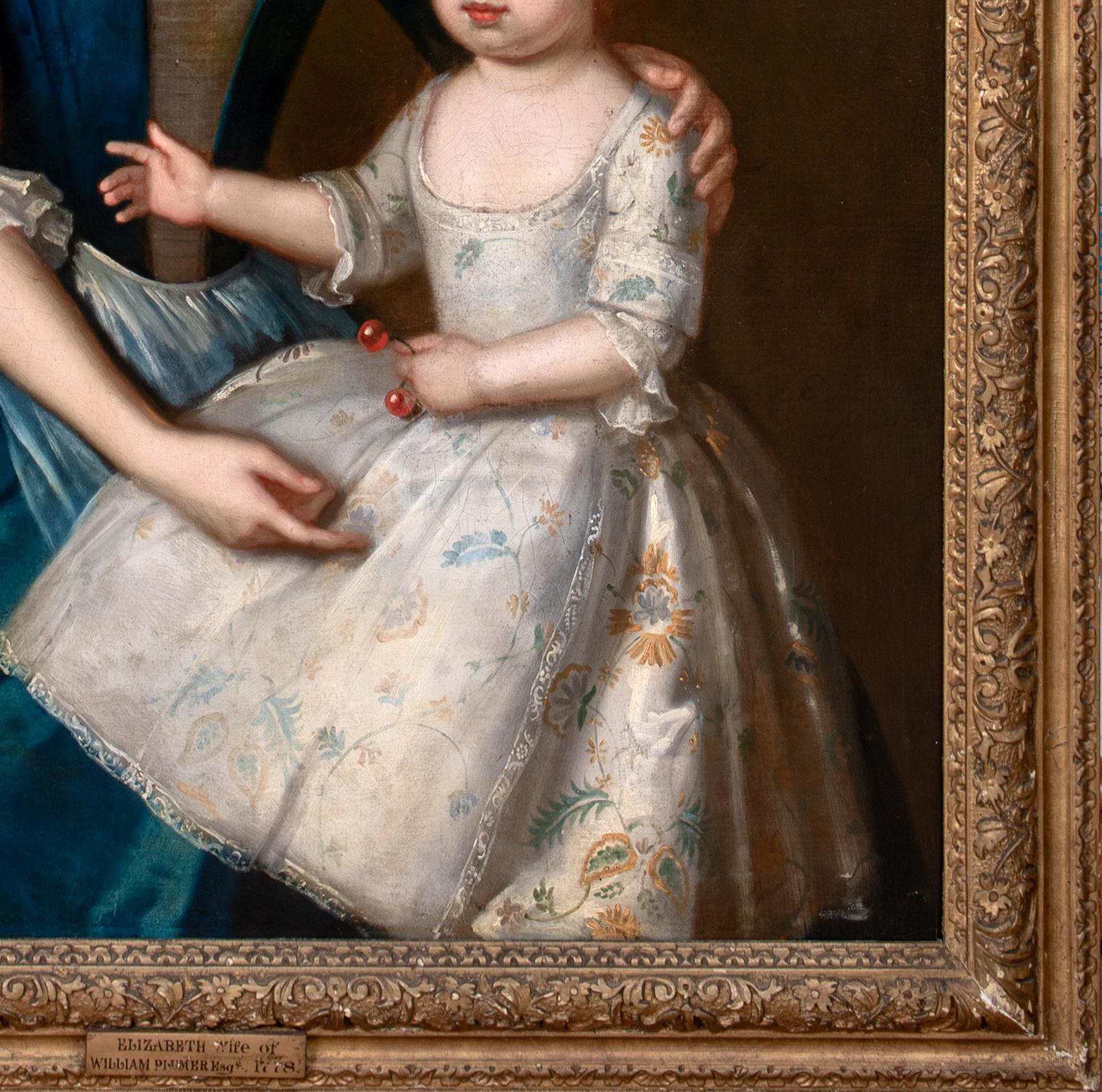 Retrato de Elizabeth Plumer (nee Byde) e hija, hacia 1735

por ENOCH SEEMAN (1694-1744)

Gran retrato de 1735 de Elizabeth Plumer y su hija sosteniendo un sonajero, óleo sobre lienzo de Enoch Seeman. Retrato de tres cuartos de Elizabeth Plumer,