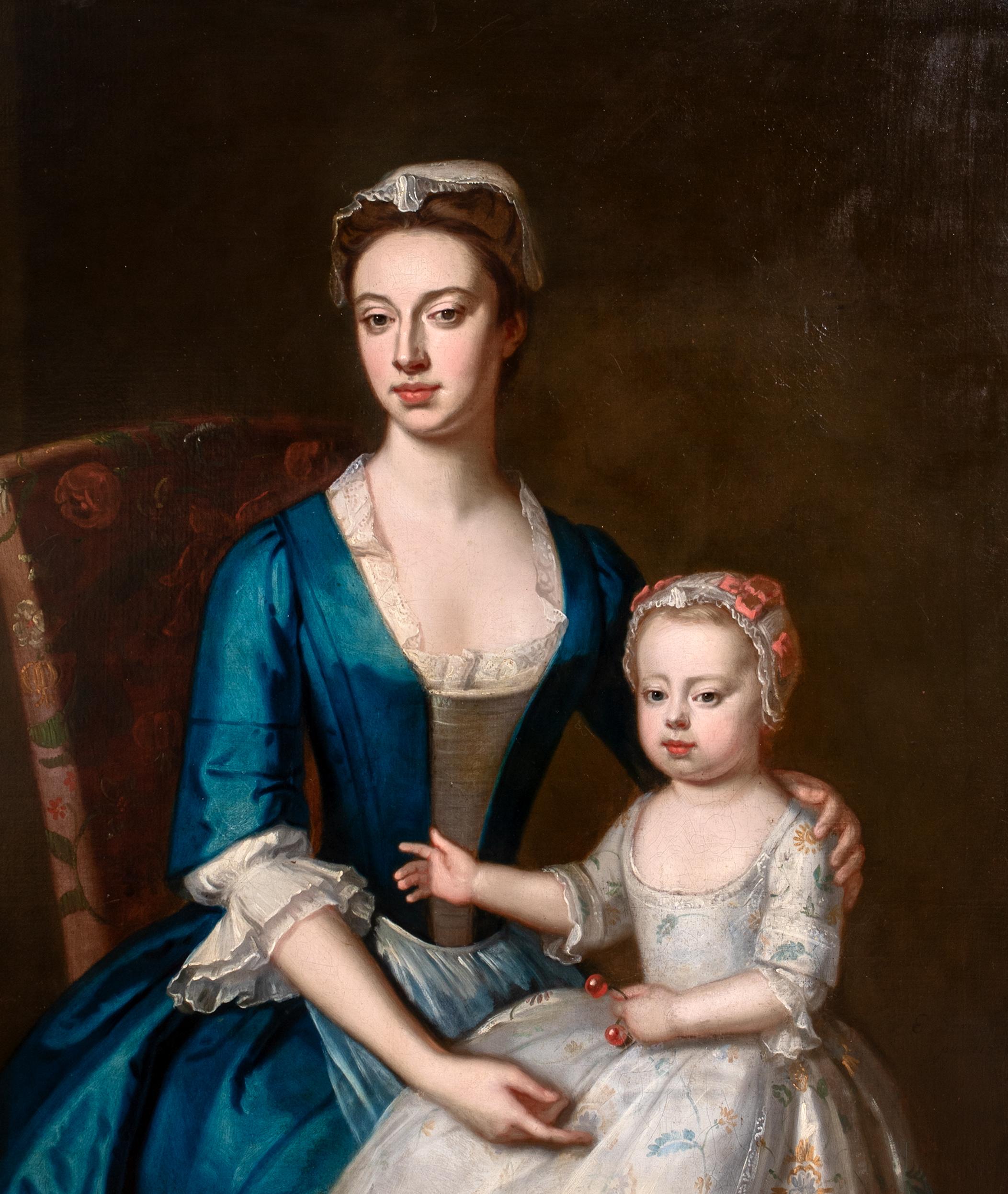 Retrato de Elizabeth Plumer (nee Byde) e hija, hacia 1735 en venta 1