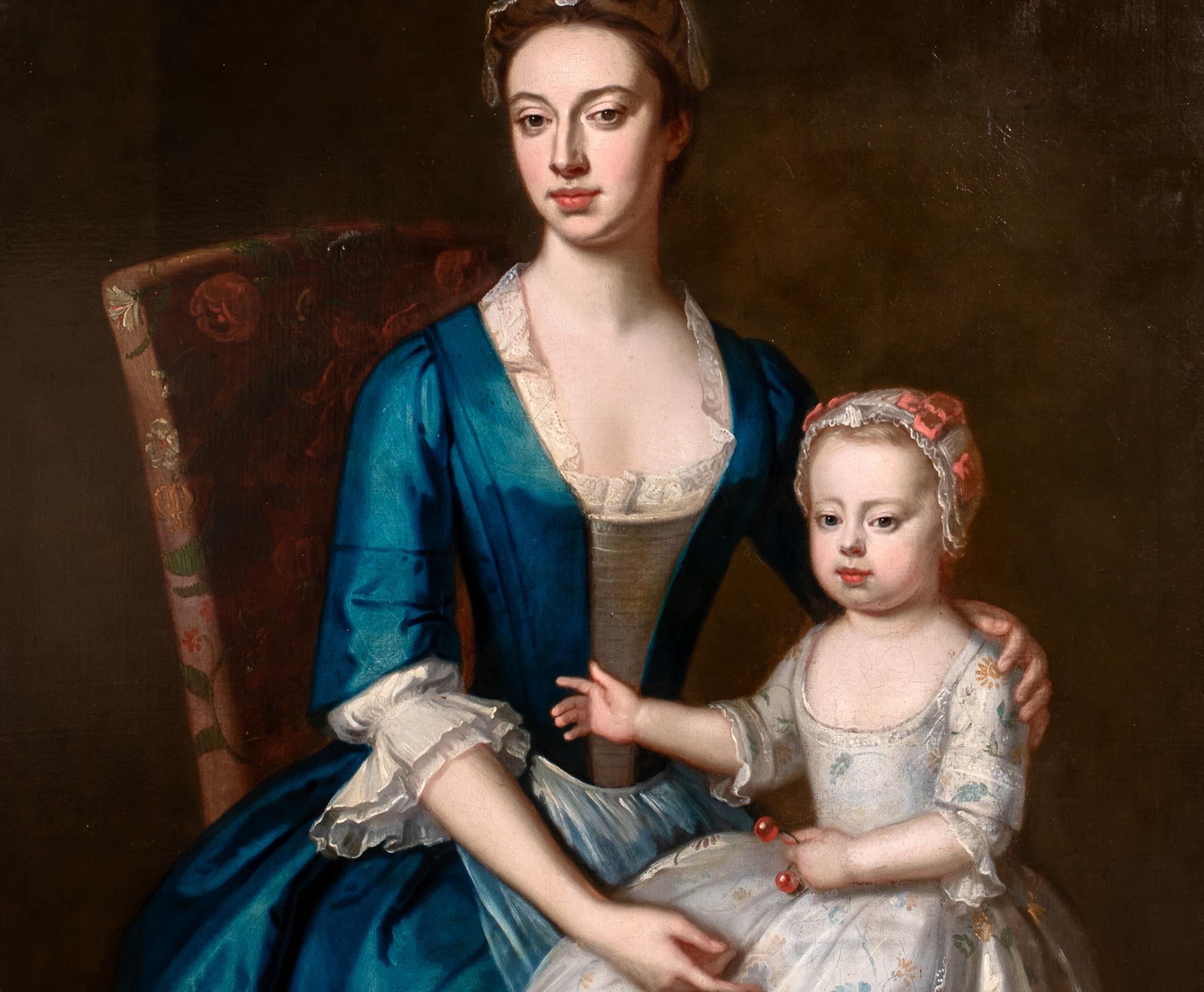 Retrato de Elizabeth Plumer (nee Byde) e hija, hacia 1735 en venta 2