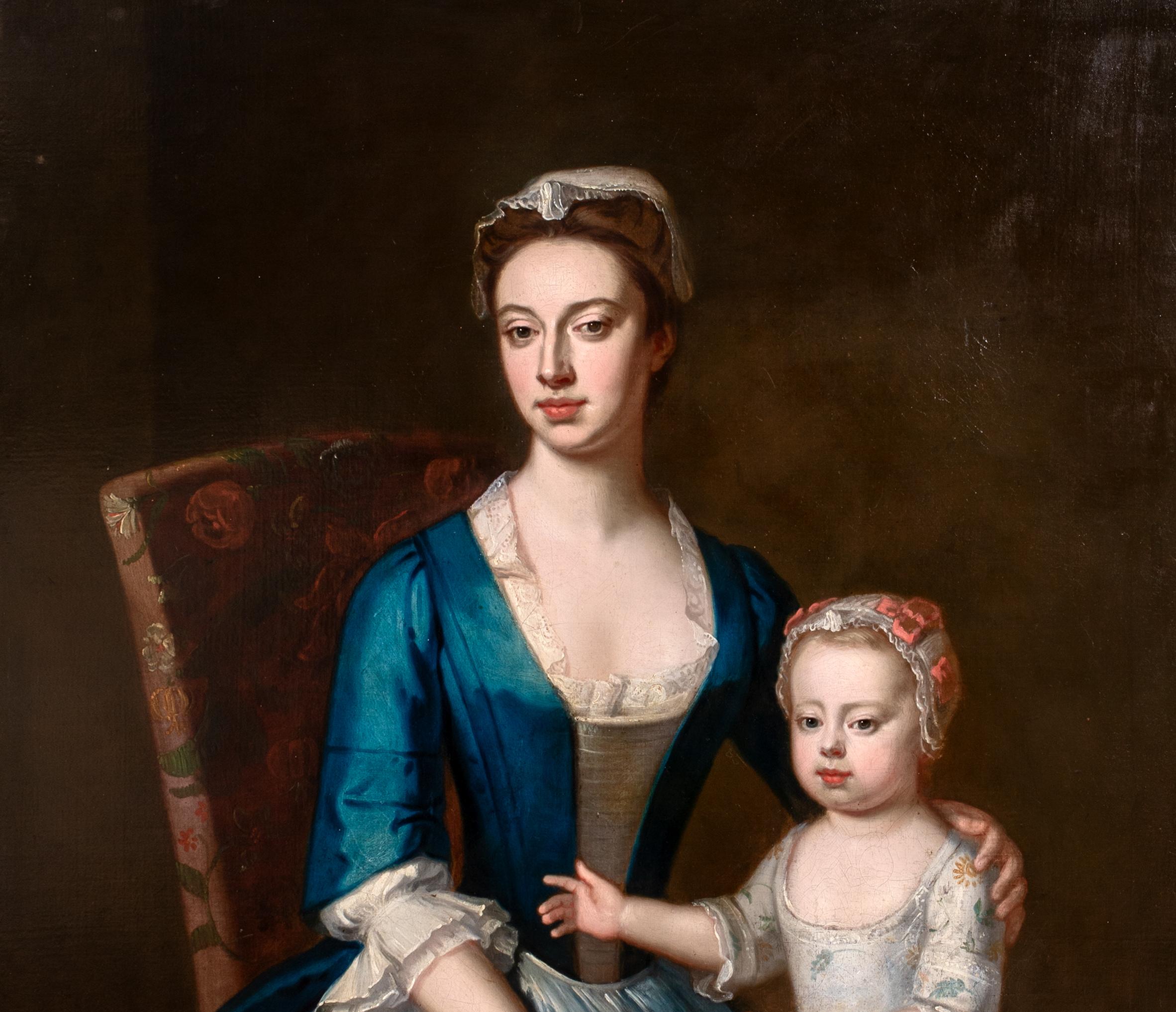 Retrato de Elizabeth Plumer (nee Byde) e hija, hacia 1735 en venta 3