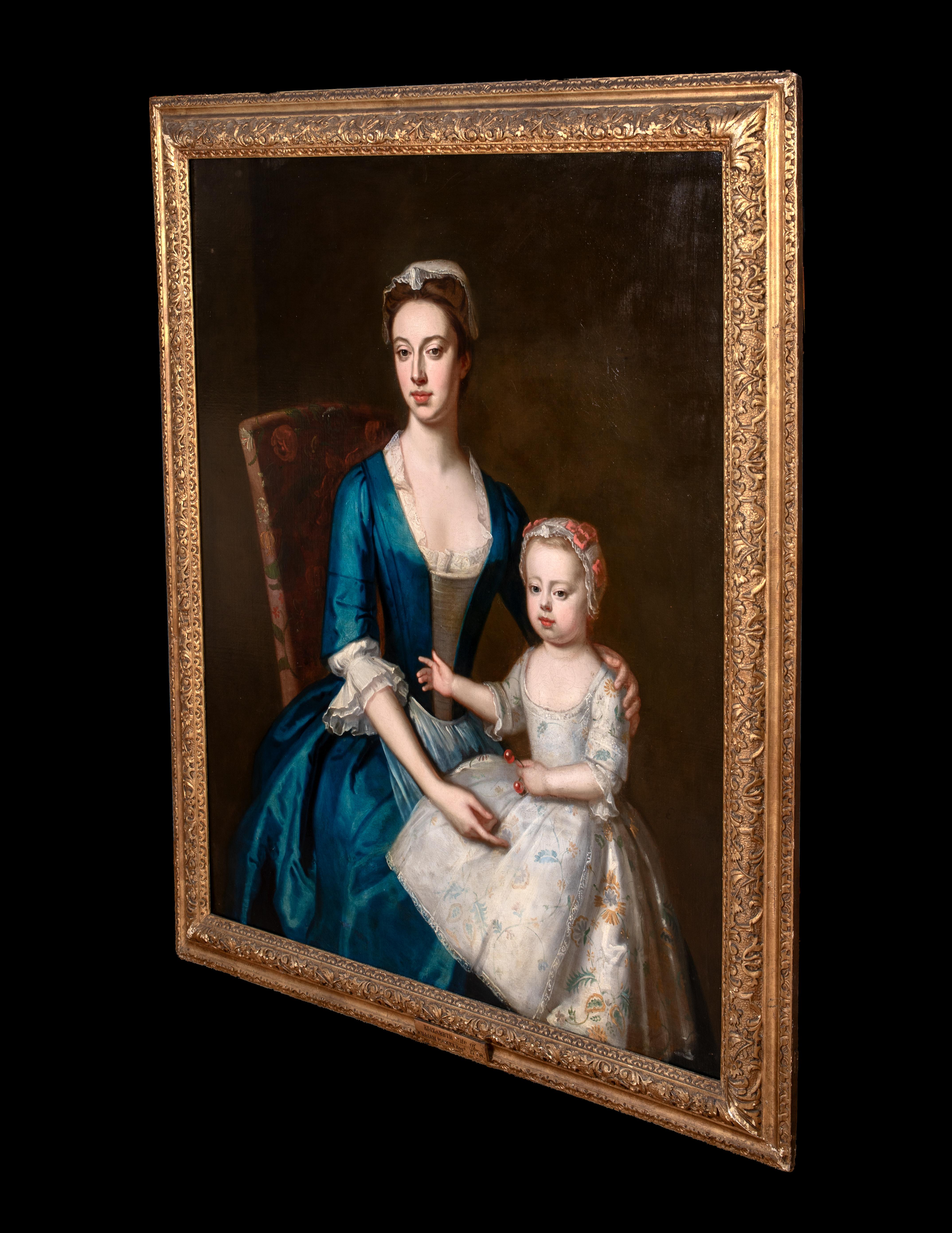 Retrato de Elizabeth Plumer (nee Byde) e hija, hacia 1735 en venta 4