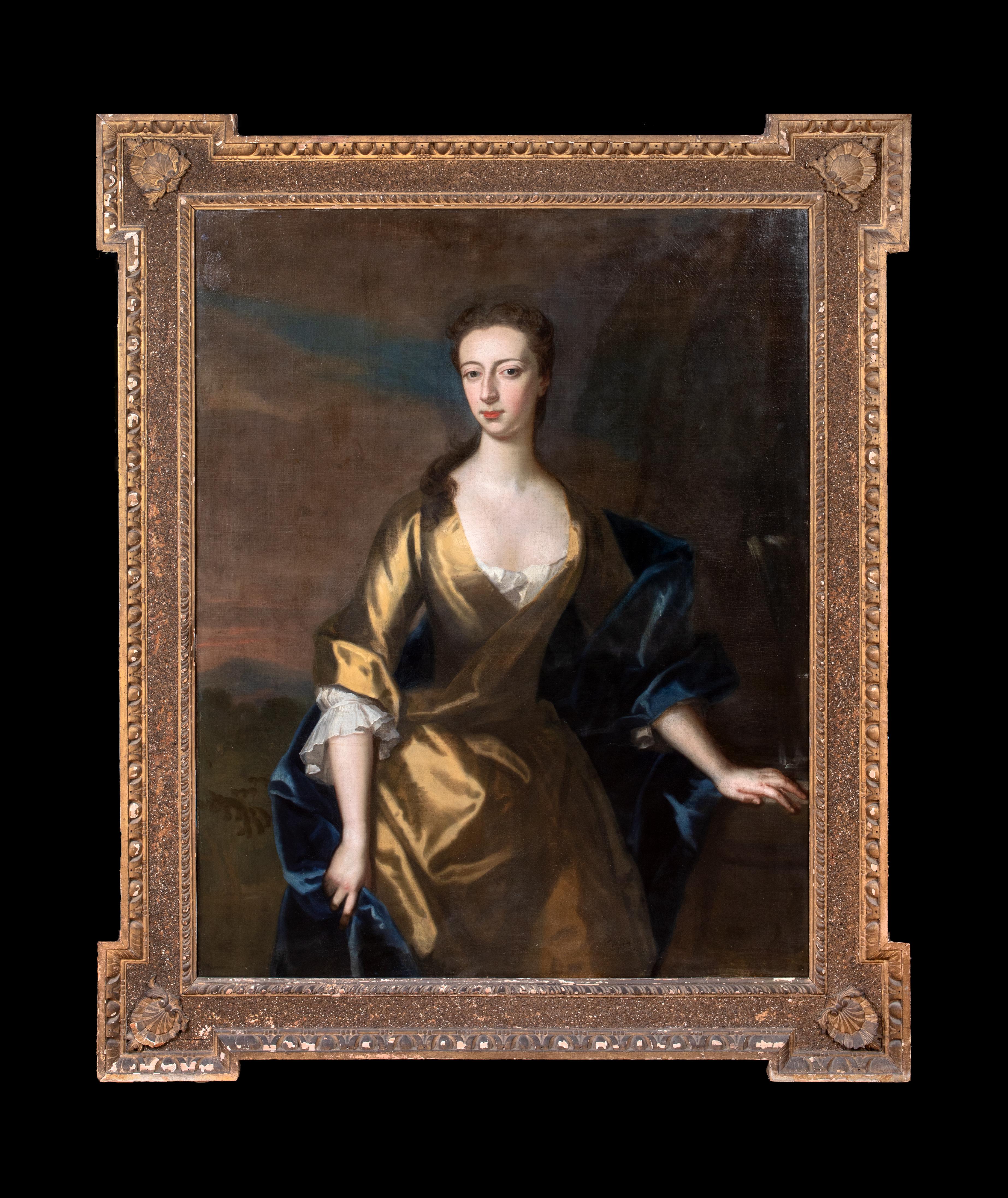 Portrait Of Miss Jones of Fonman Castle, Wales, circa 1730  by ENOCH SEEMAN - Painting by Enoch Seeman