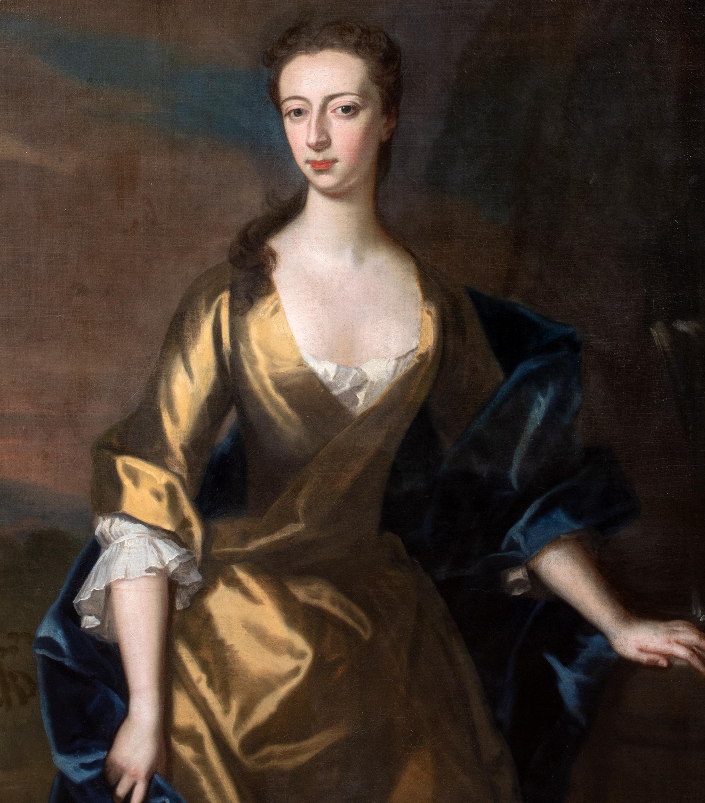 Portrait Of Miss Jones of Fonman Castle, Wales, circa 1730  by ENOCH SEEMAN For Sale 1