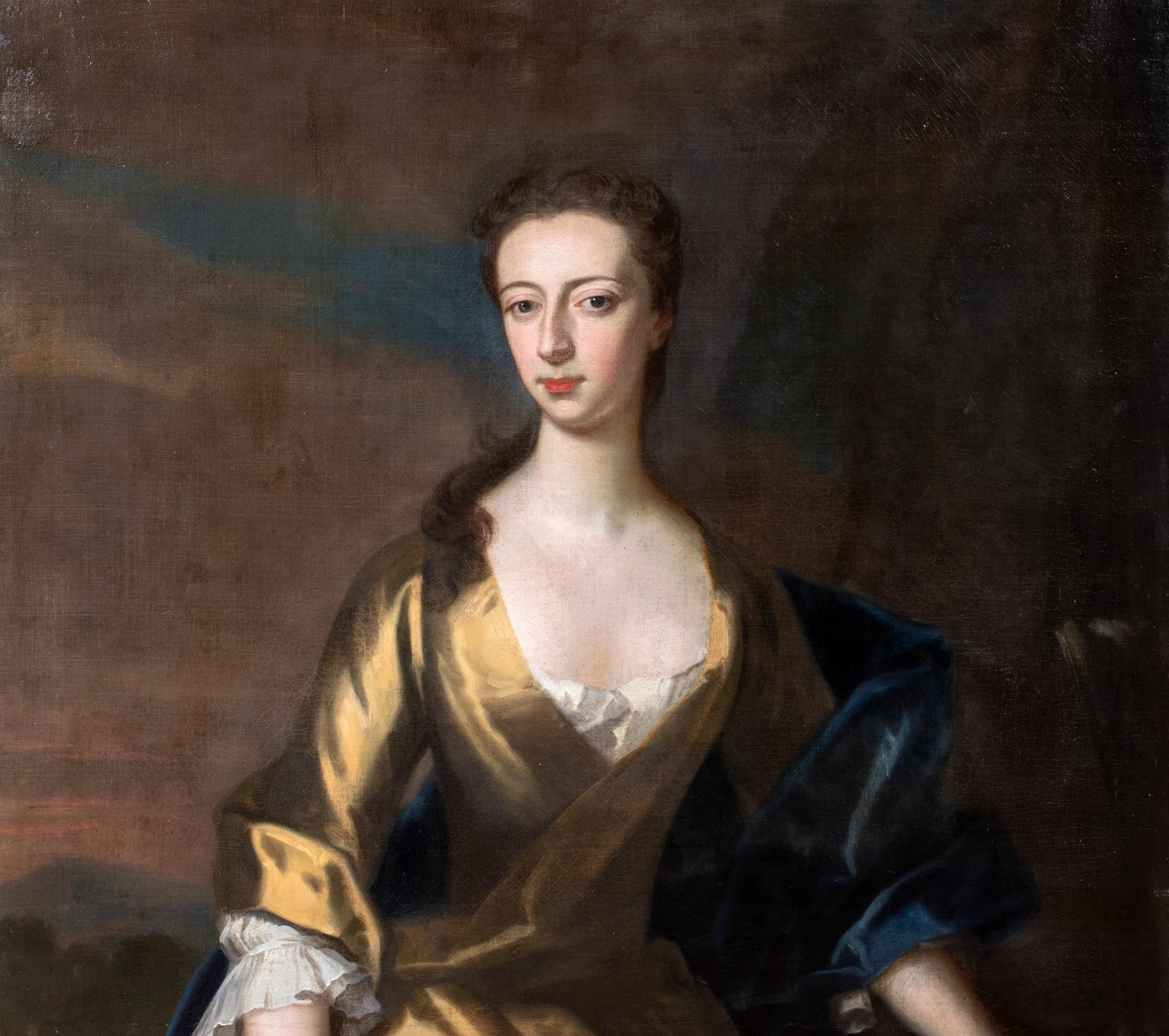 Portrait Of Miss Jones of Fonman Castle, Wales, circa 1730  by ENOCH SEEMAN For Sale 3