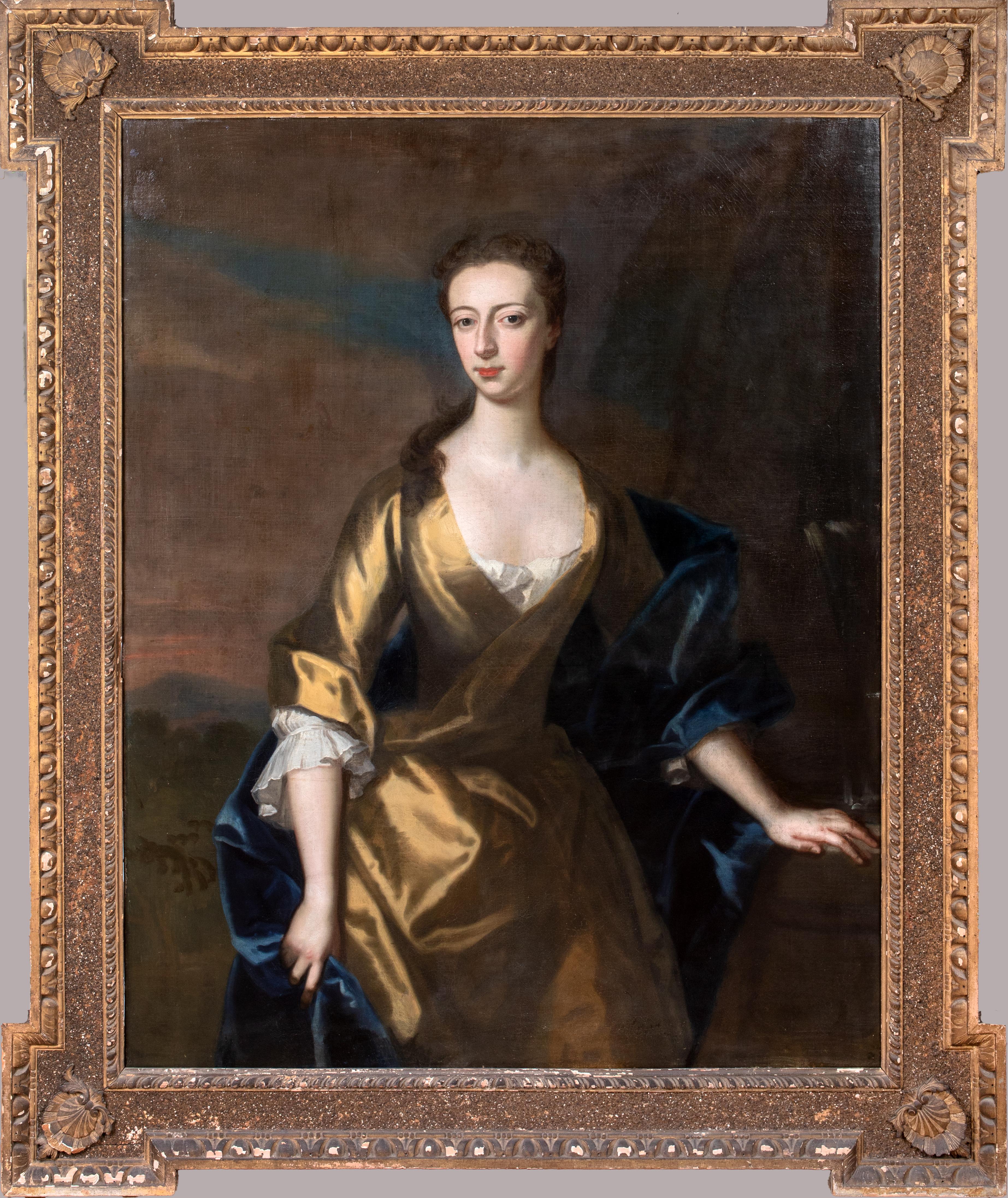 Portrait Of Miss Jones of Fonman Castle, Wales, circa 1730  by ENOCH SEEMAN For Sale 4