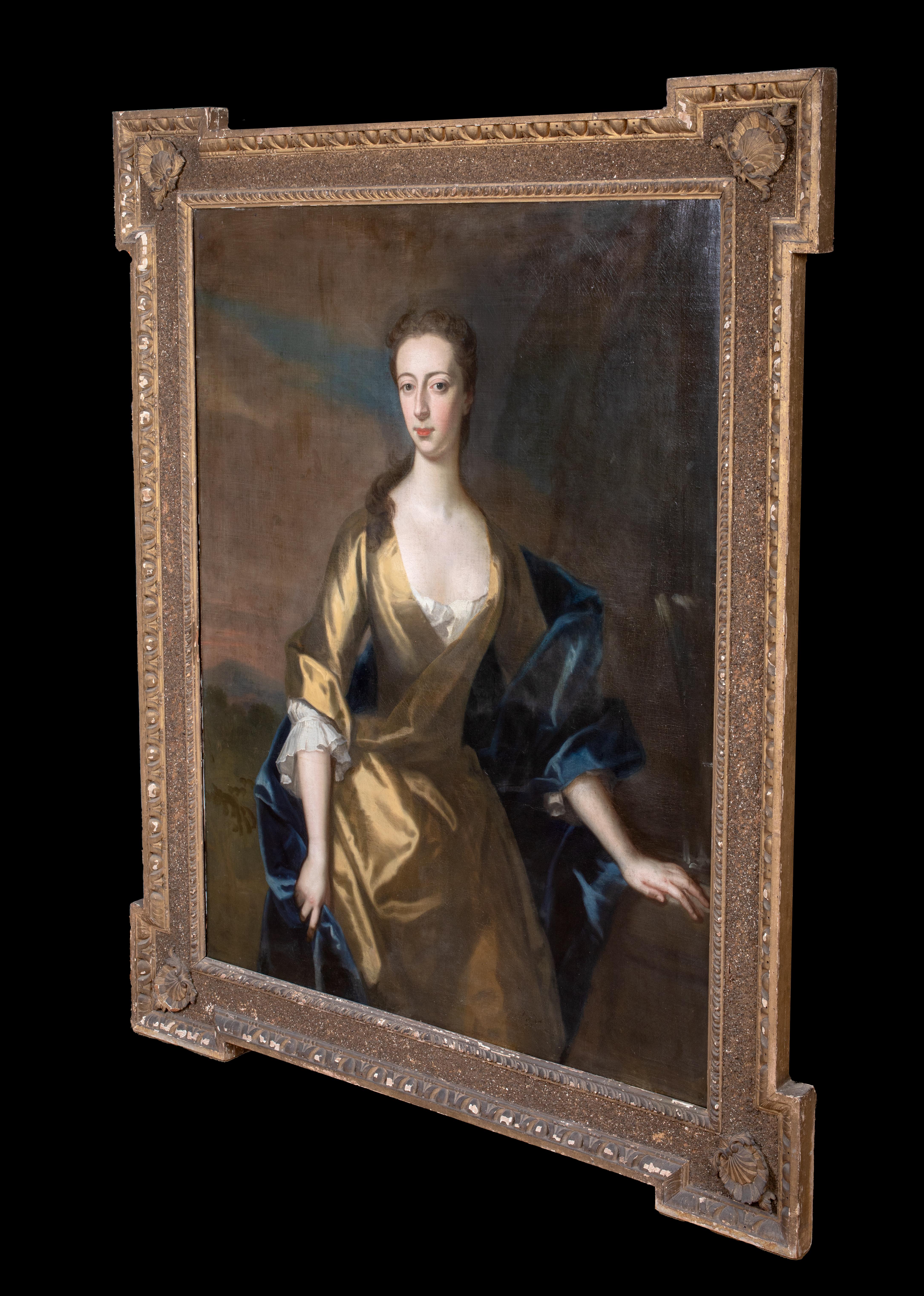 Portrait Of Miss Jones of Fonman Castle, Wales, circa 1730  by ENOCH SEEMAN For Sale 5