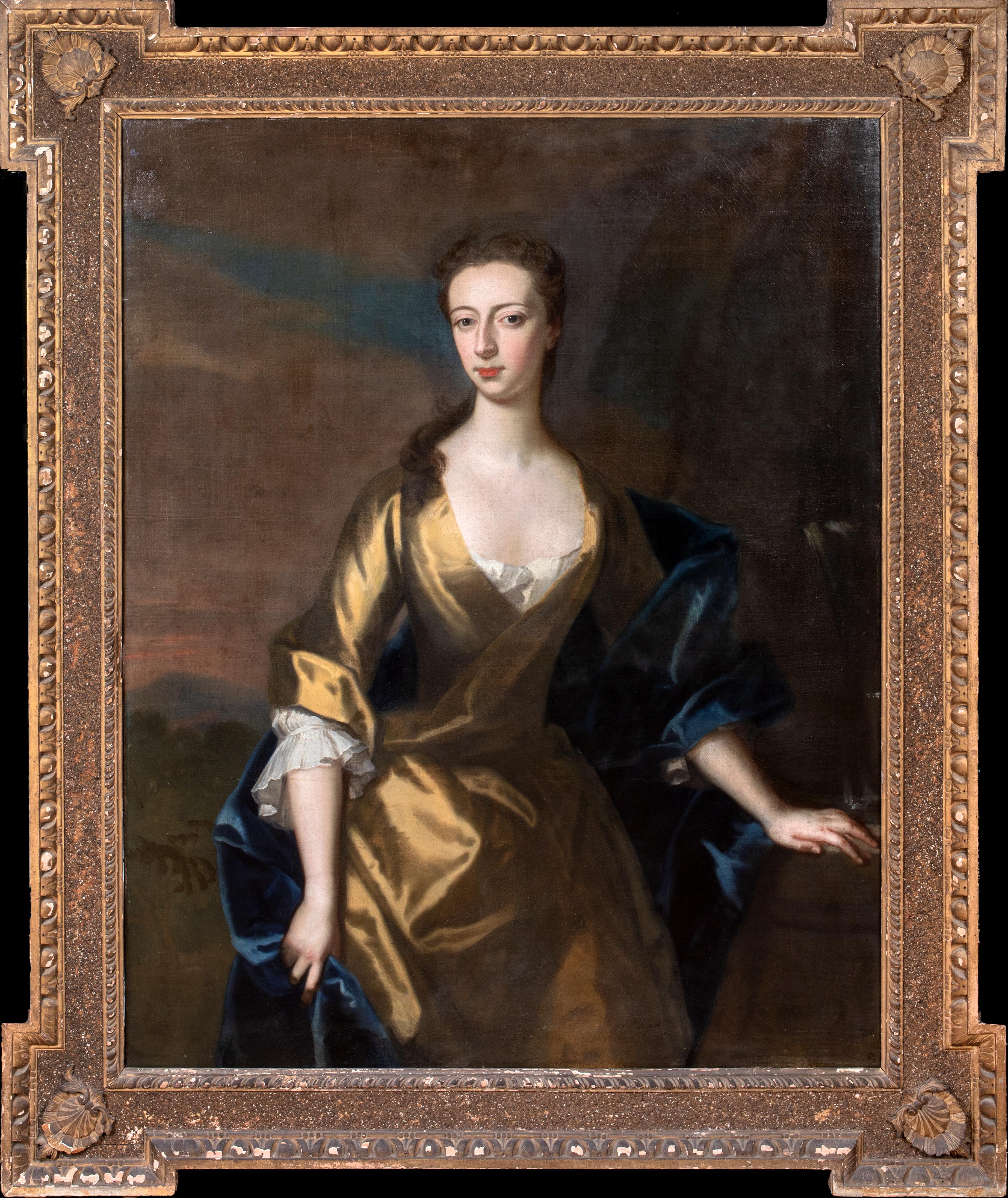 Enoch Seeman Portrait Painting - Portrait Of Miss Jones of Fonman Castle, Wales, circa 1730  by ENOCH SEEMAN