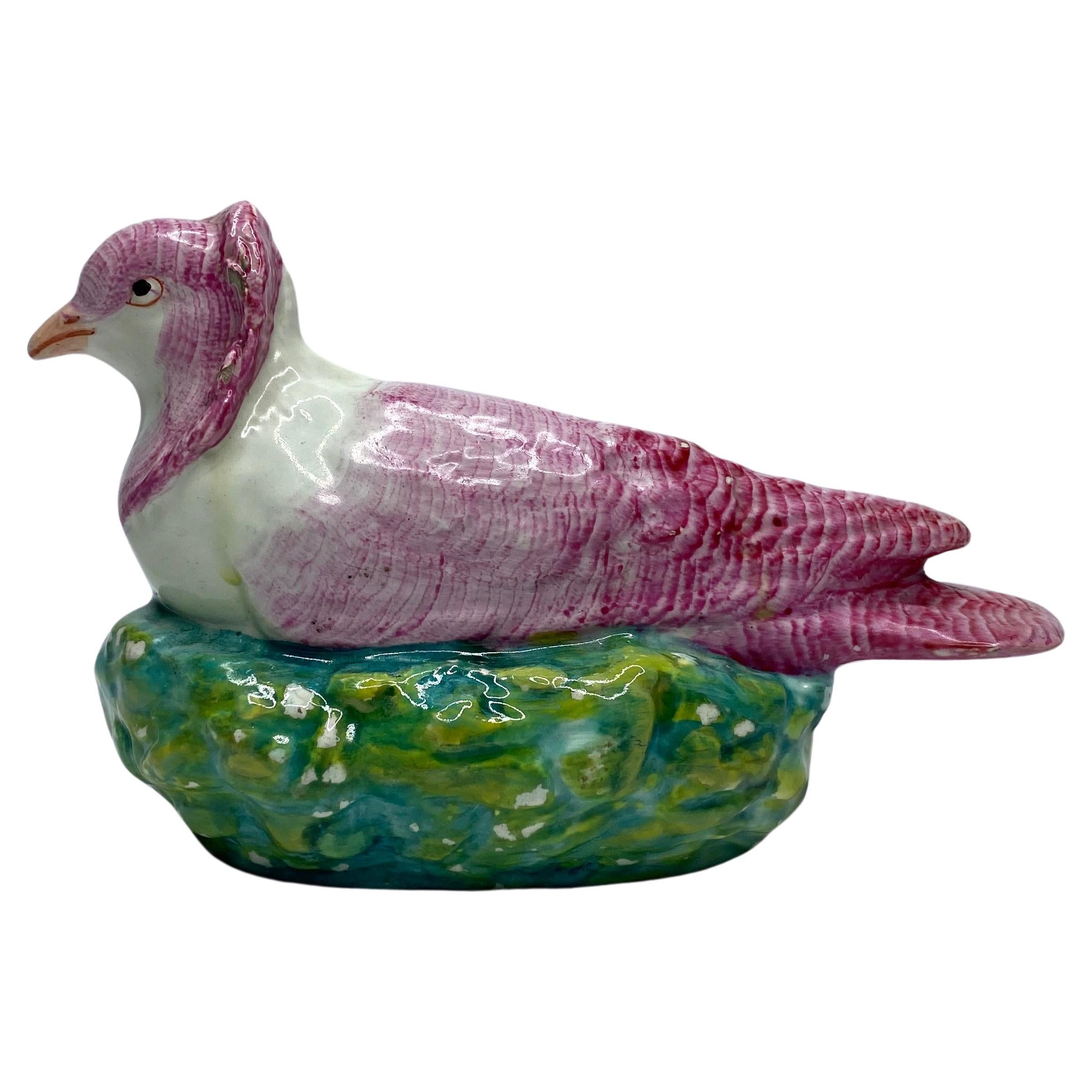 Enoch Wood pottery dove on nest, Staffordshire, c. 1820.