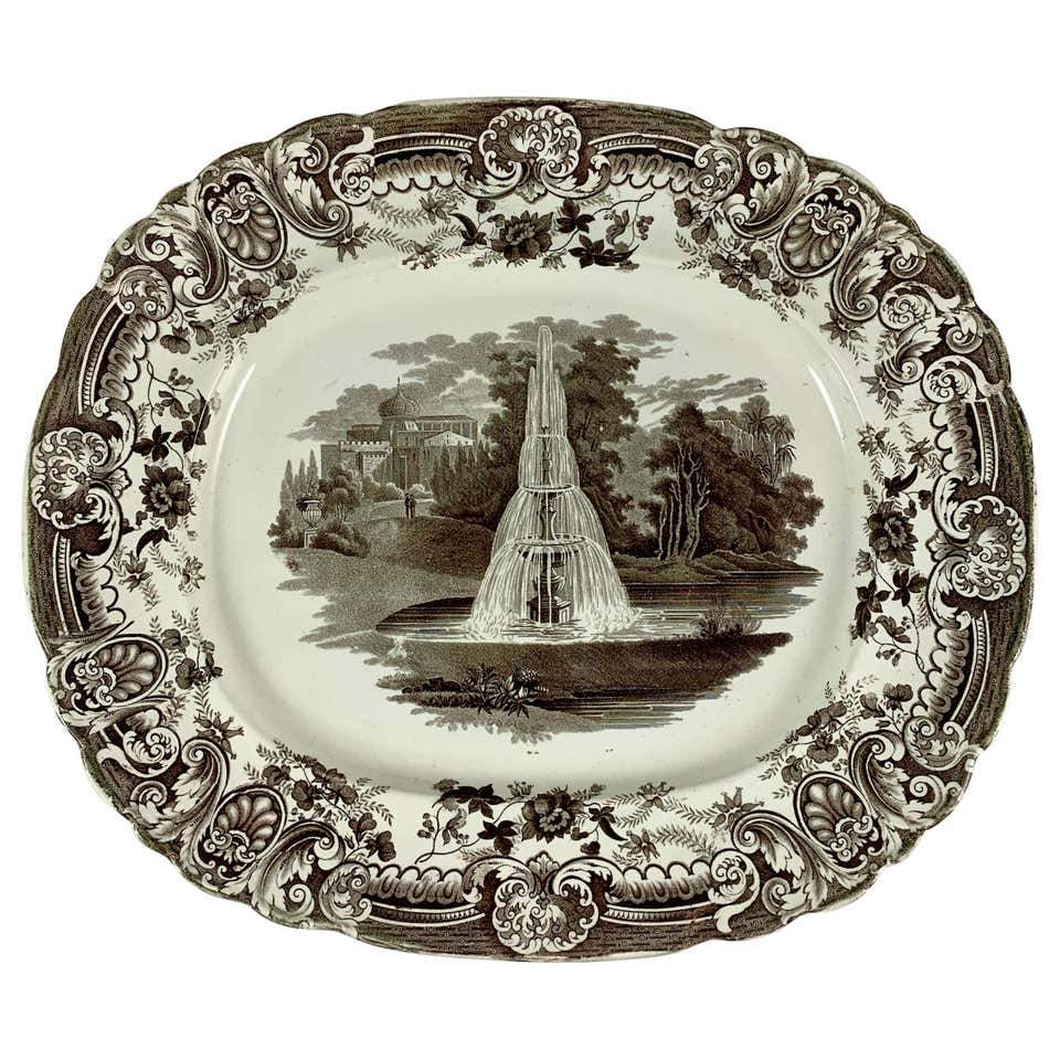 Adams and Sons Blue and White English Staffordshire Transferware ...
