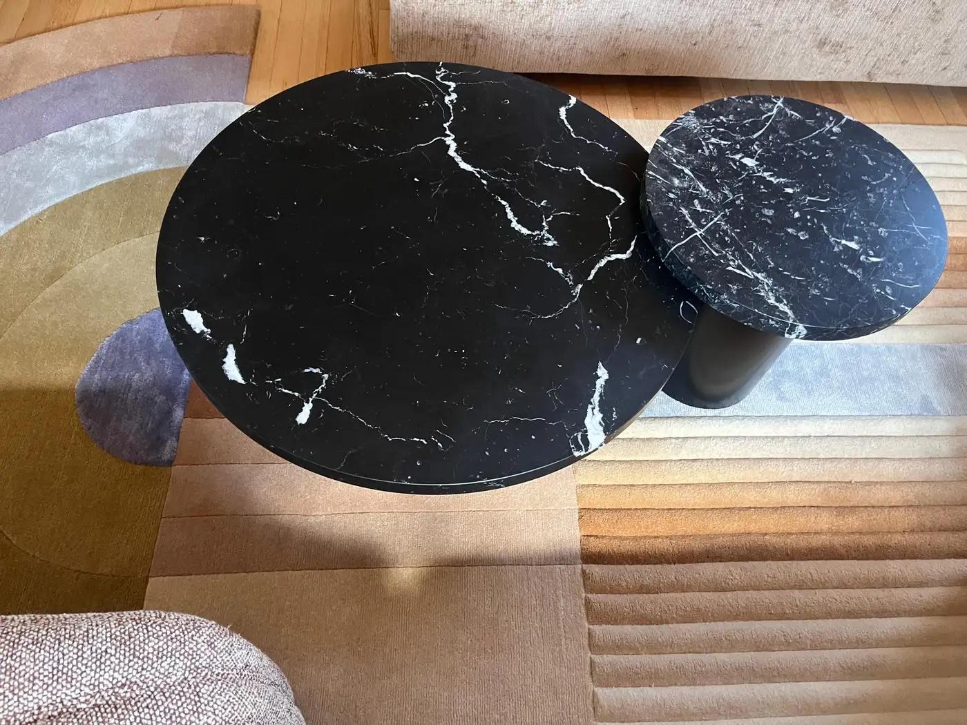 Enoki Black Marble Top Side Table  by Philipp Mainzer in Stock For Sale 5