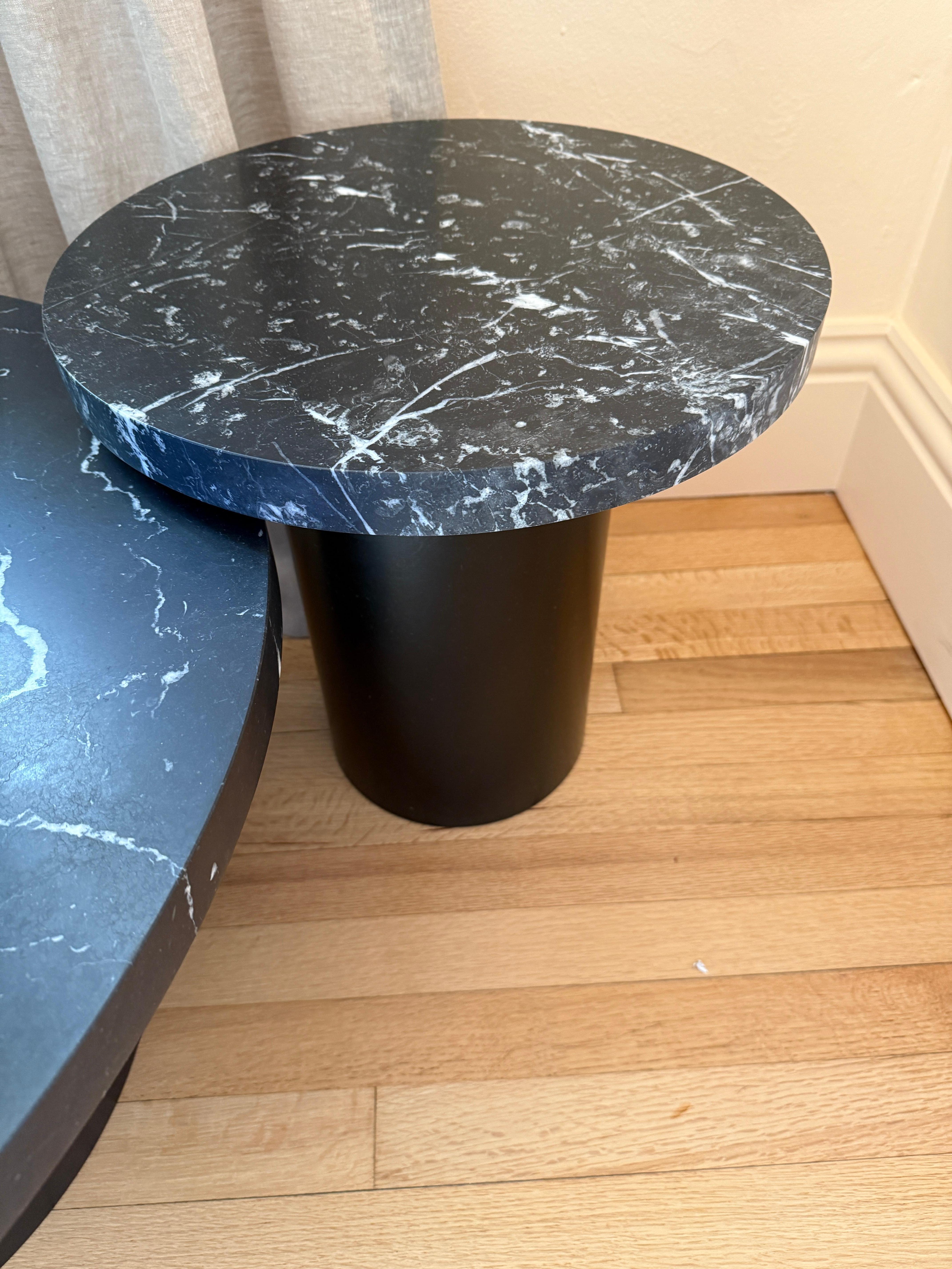 CT09 ENOKI, side table

400x400
Jet Black Base with nero marquina marble
top



With the smart and playful side table ENOKI, e15 introduces marble for the collection, applying it to novel form. Cleverly toying with material, color and dimensions,