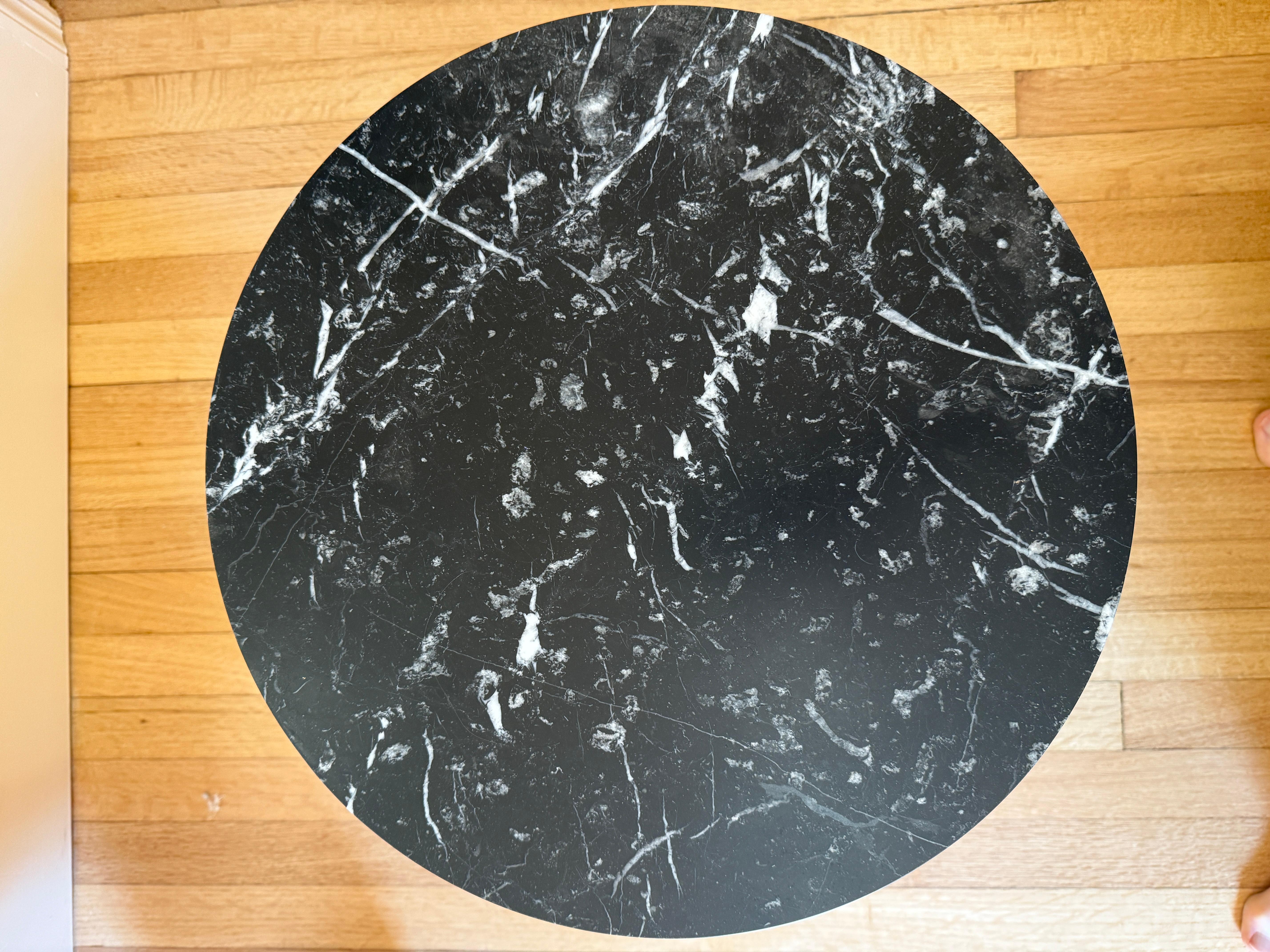 German Enoki Black Marble Top Side Table  by Philipp Mainzer in Stock For Sale