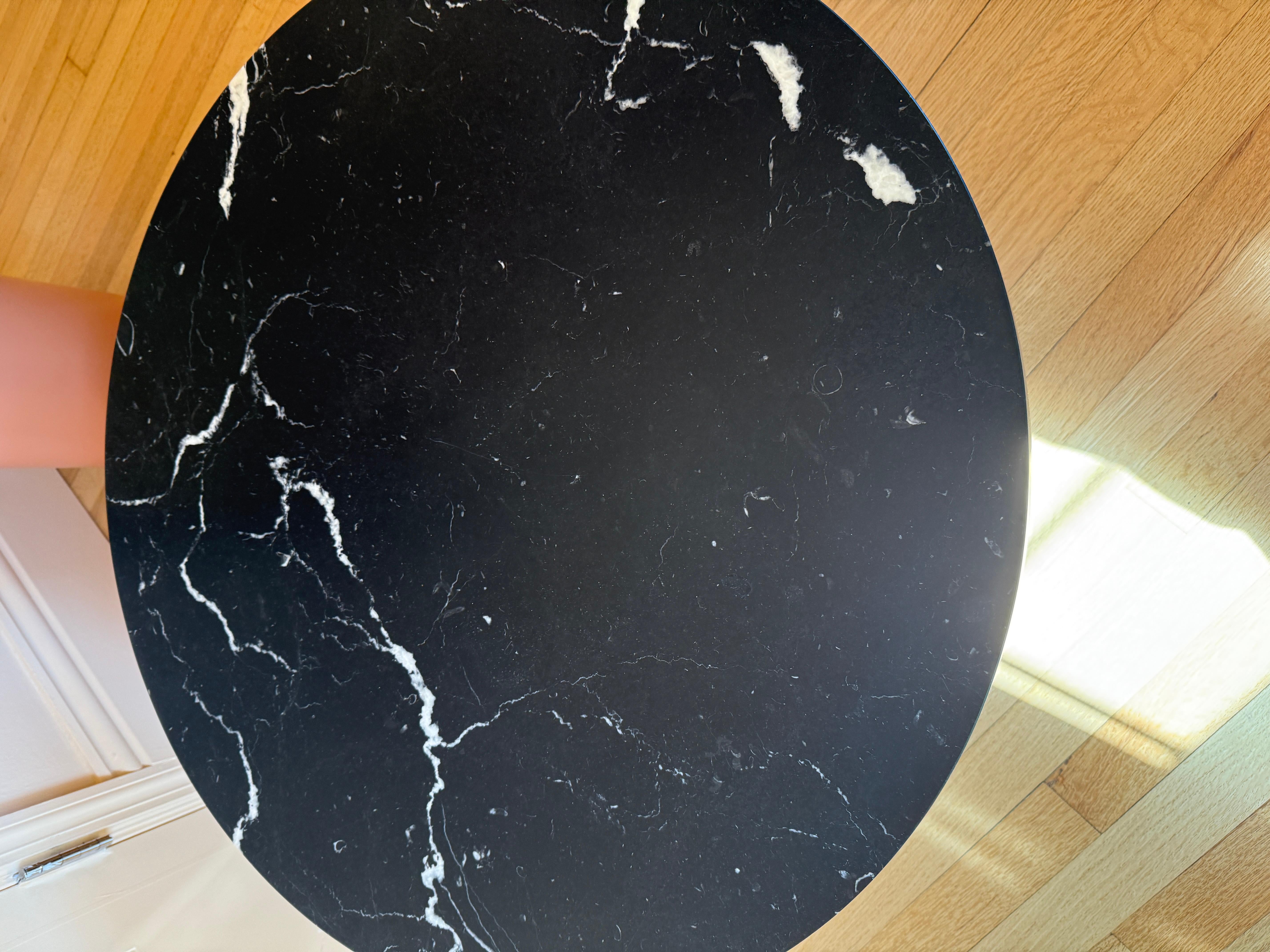Enoki Black Marble Top Side Table  by Philipp Mainzer in Stock In Excellent Condition For Sale In New York, NY