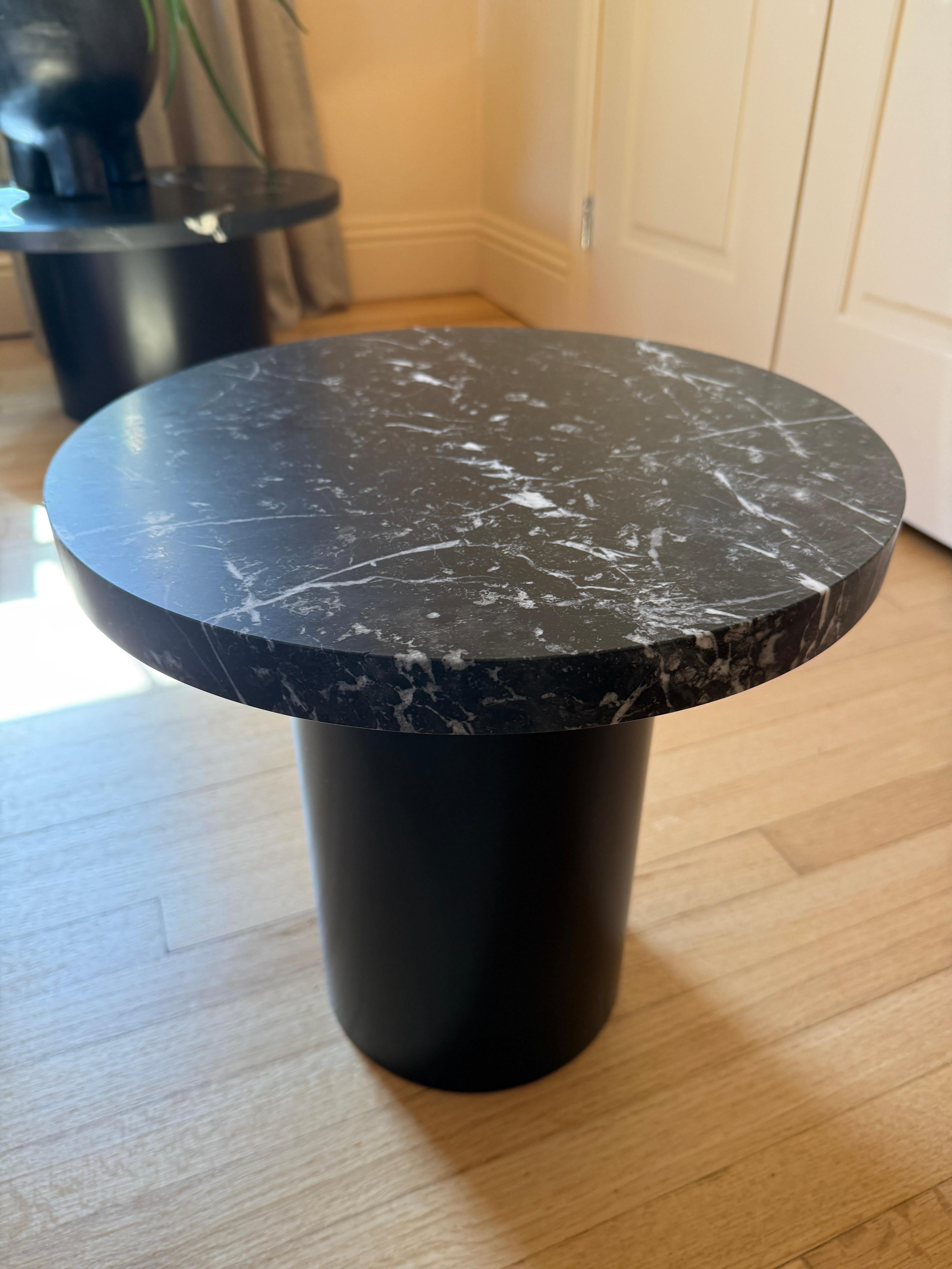 Enoki Black Marble Top Side Table  by Philipp Mainzer in Stock For Sale 1