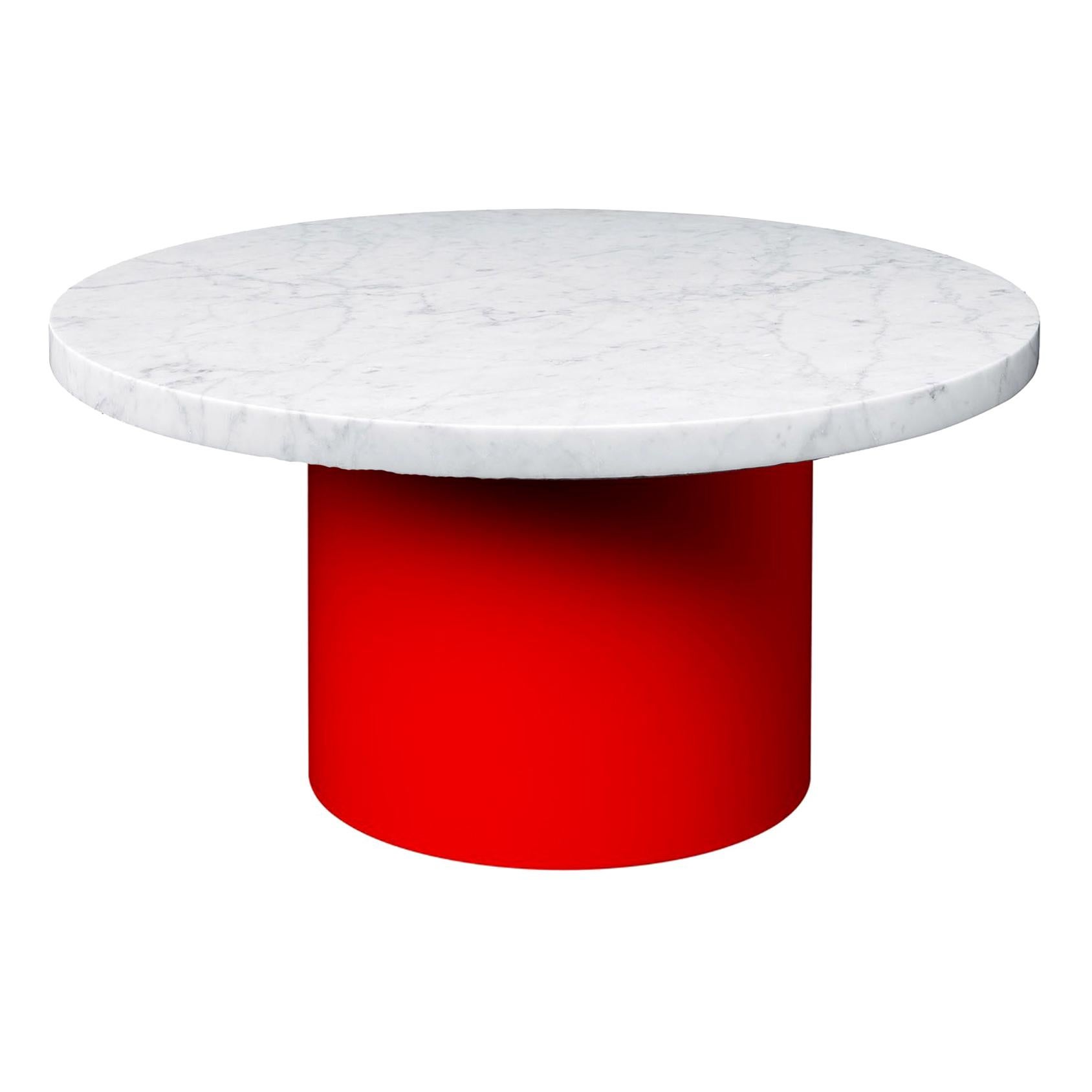 Enoki White Marble-Top Side Table by Philipp Mainzer in Stock For Sale