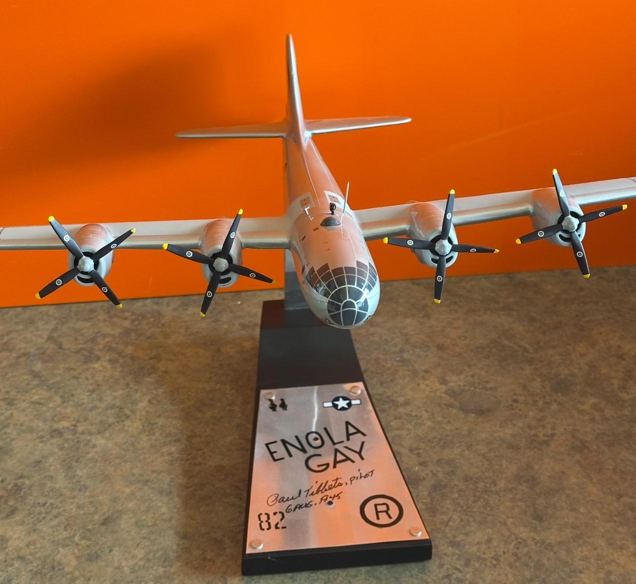 Enola Gay B-29 Bomber Model Airplane, Signed by Pilot Paul Tibbetts WW II For Sale 8