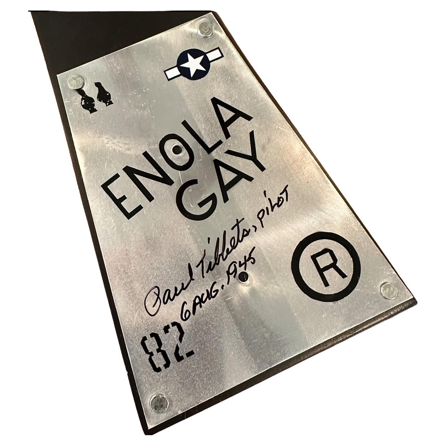Contemporary Enola Gay B-29 Bomber Model Airplane, Signed by Pilot Paul Tibbetts WW II For Sale