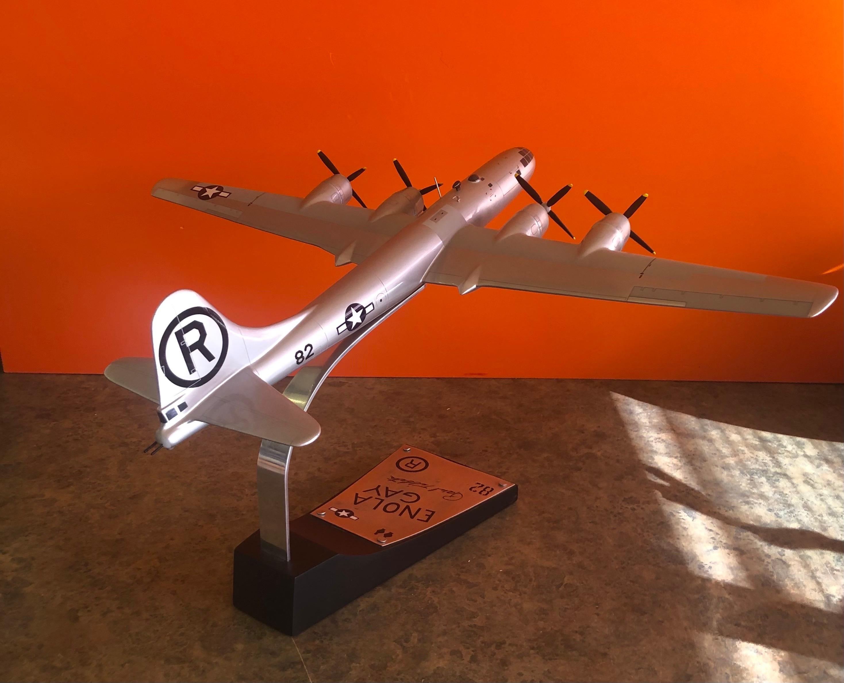 Plastic Enola Gay B-29 Bomber Model Airplane Signed by Pilot Paul Tibbetts WW II