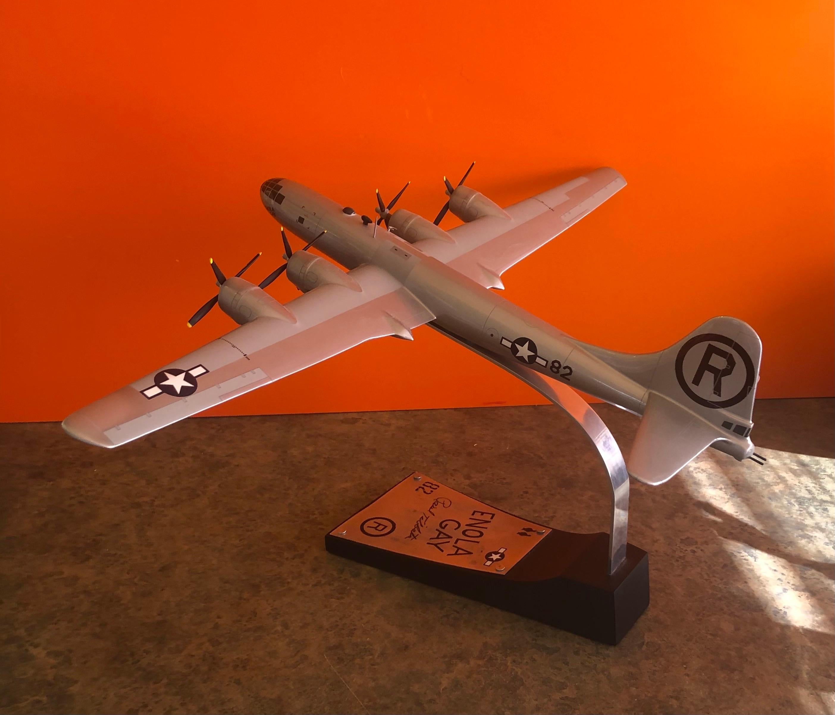 Enola Gay B-29 Bomber Model Airplane Signed by Pilot Paul Tibbetts WW II 3