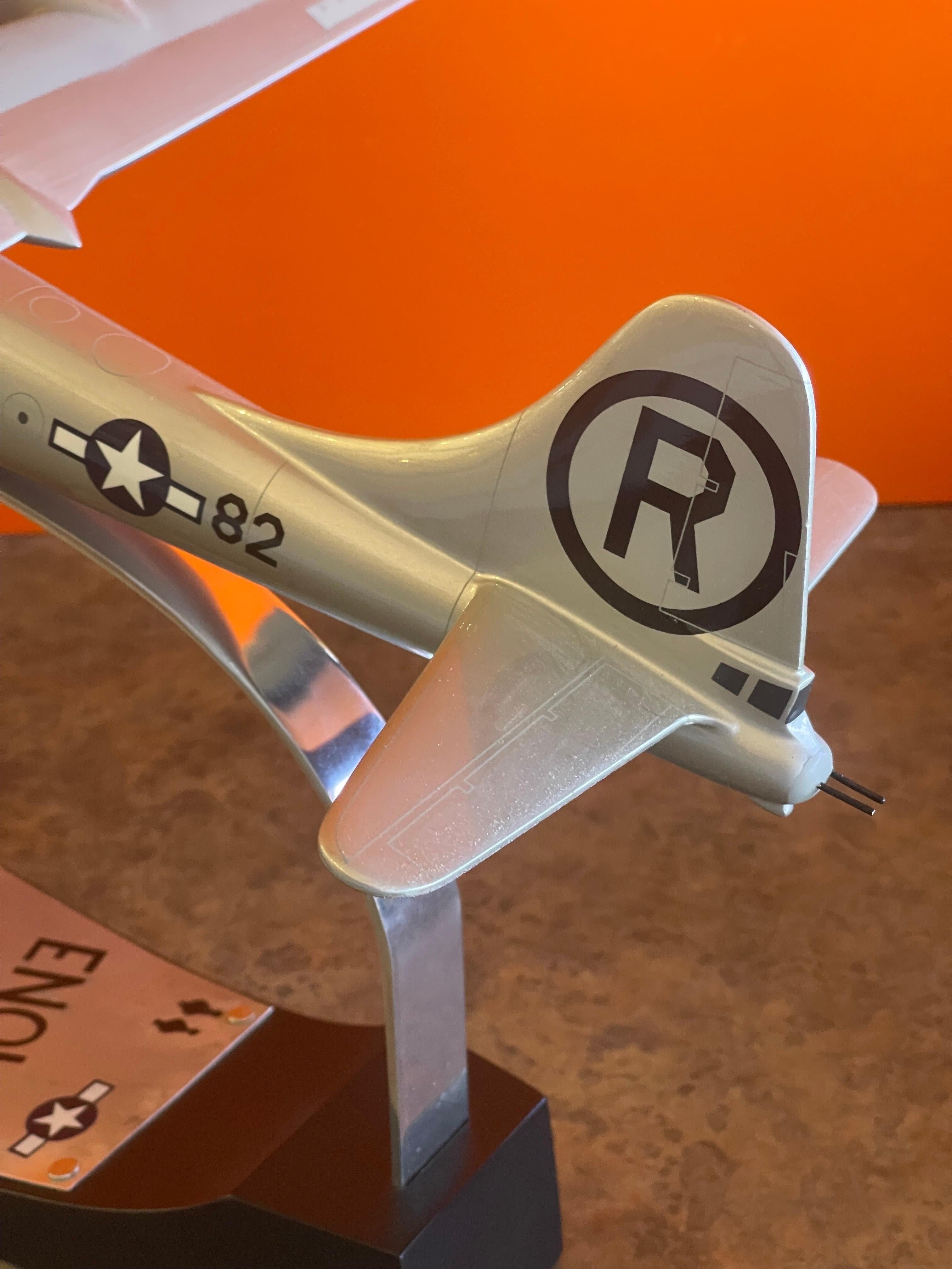 Plastic Enola Gay B-29 Bomber Model Airplane, Signed by Pilot Paul Tibbetts WW II For Sale
