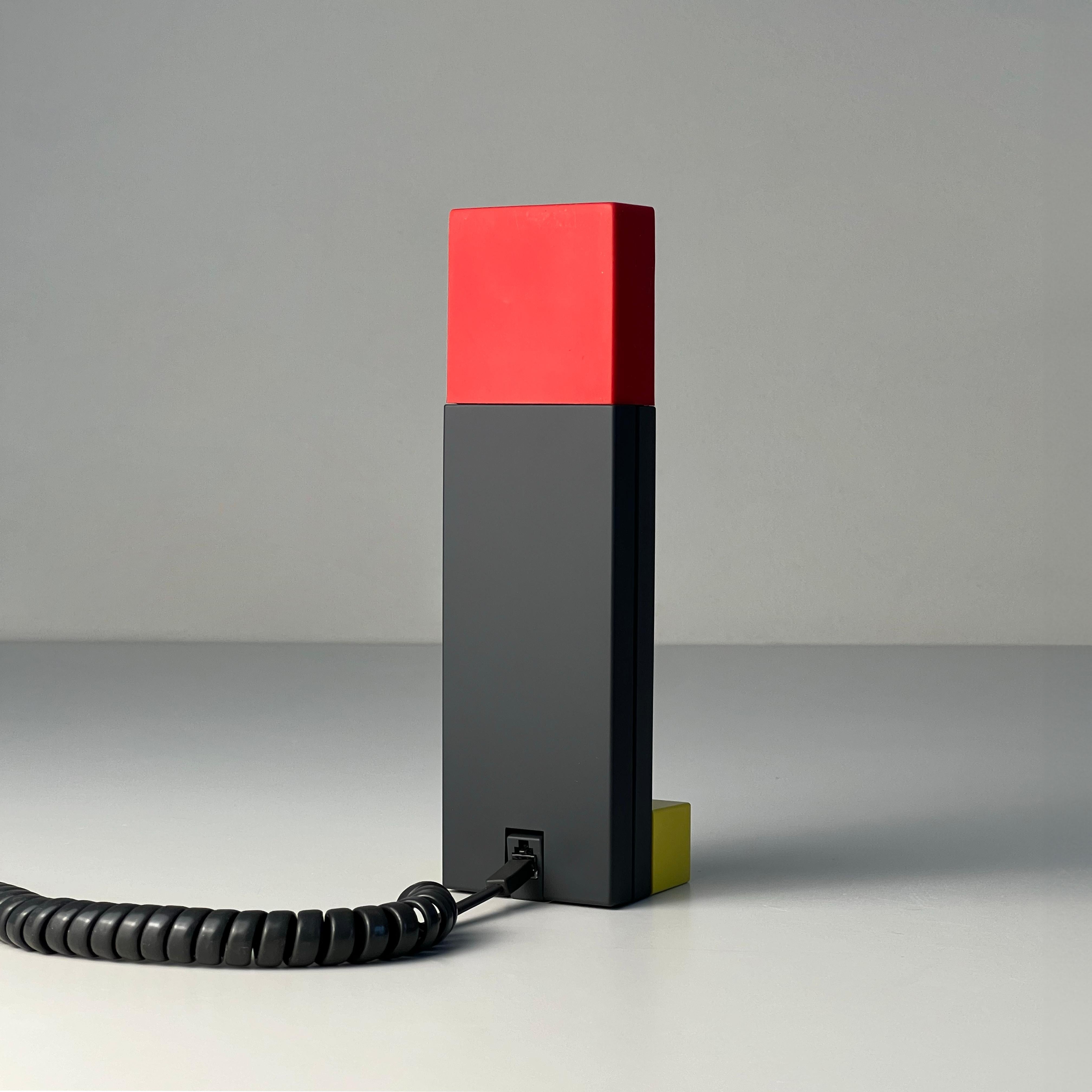 Plastic Enorme Telephone Handset designed by Ettore Sottsass for Brondi, Italy 1986