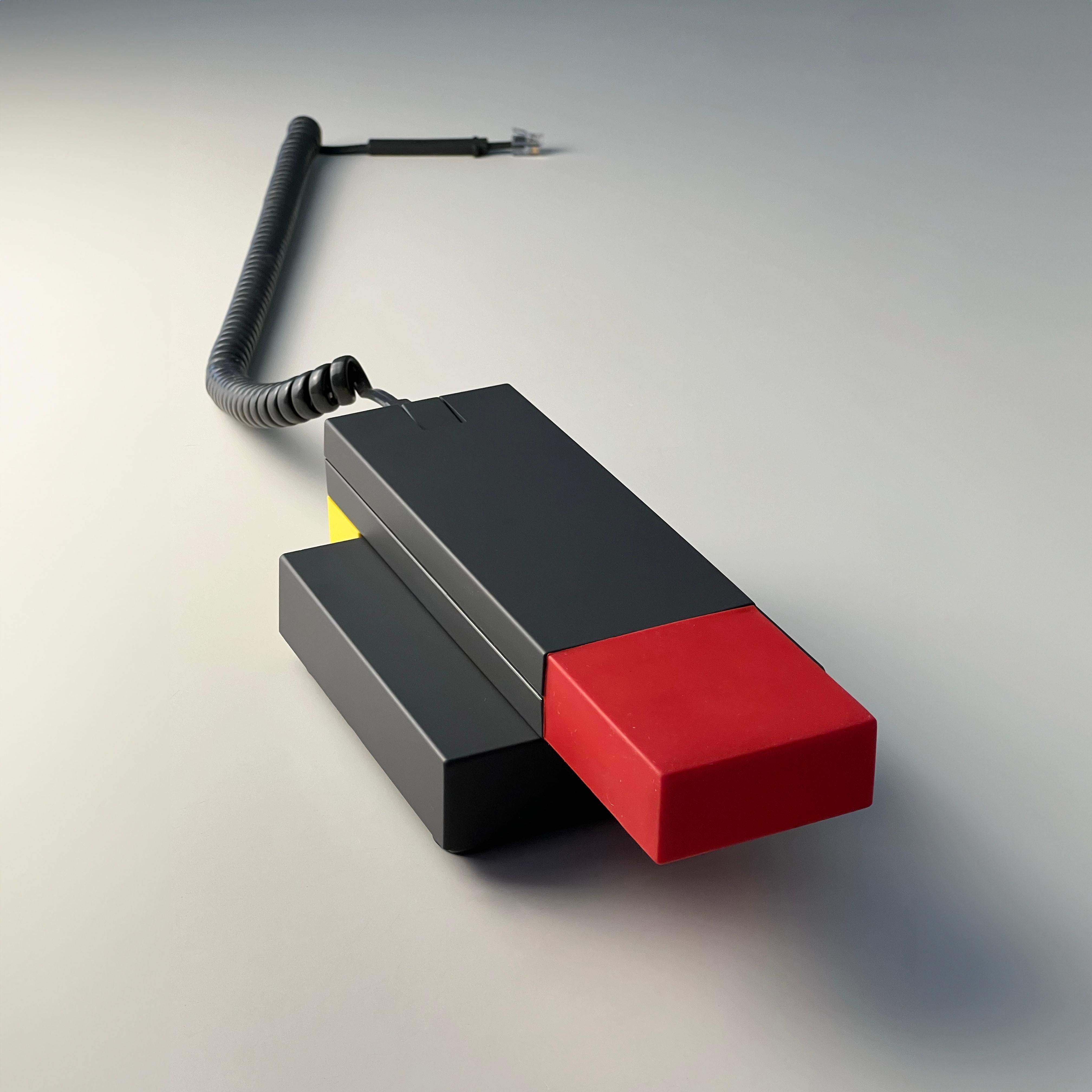 Enorme Telephone Handset designed by Ettore Sottsass for Brondi, Italy 1986 1