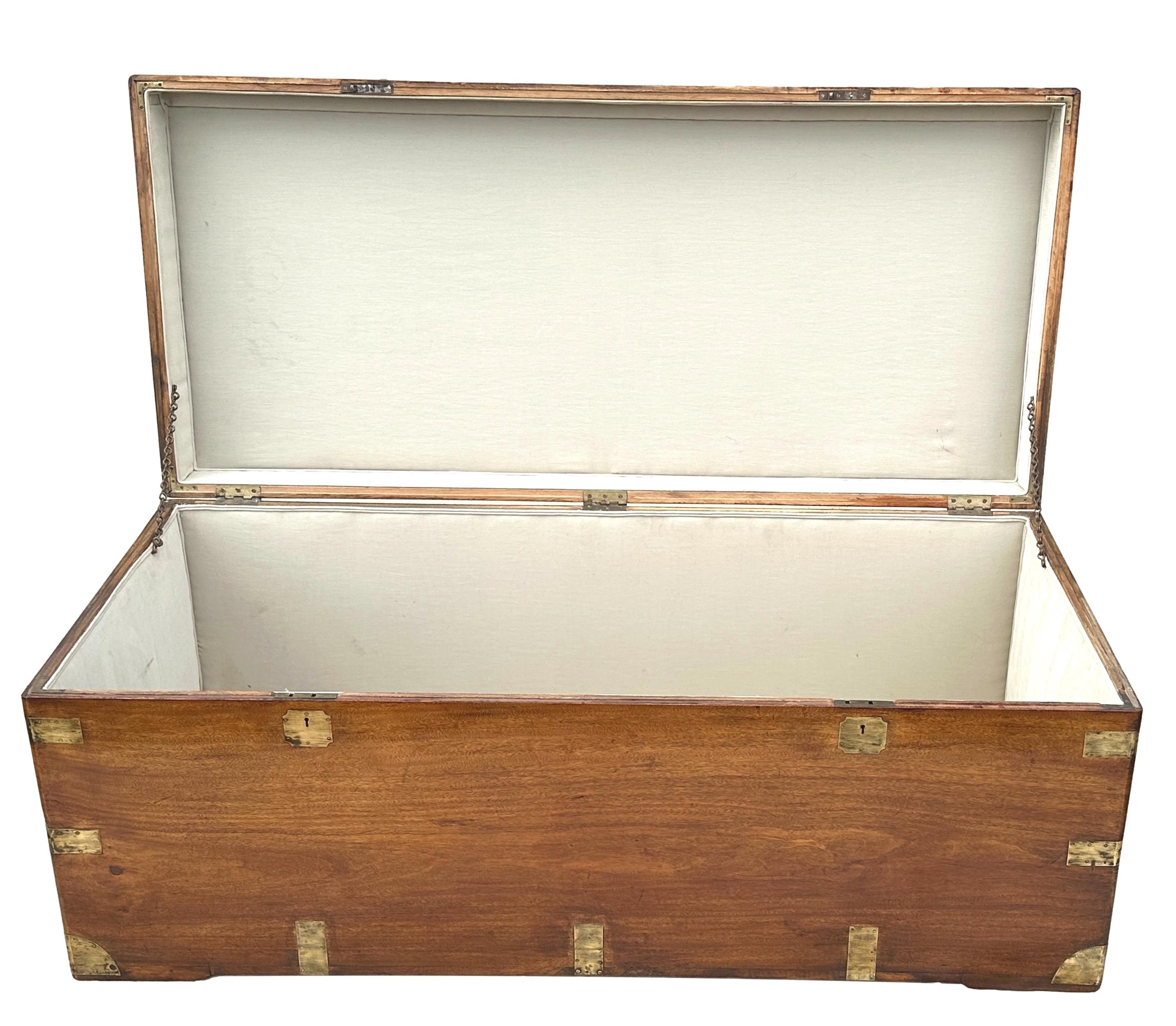 Enormous 19th Century Camphor Campaign Trunk 8