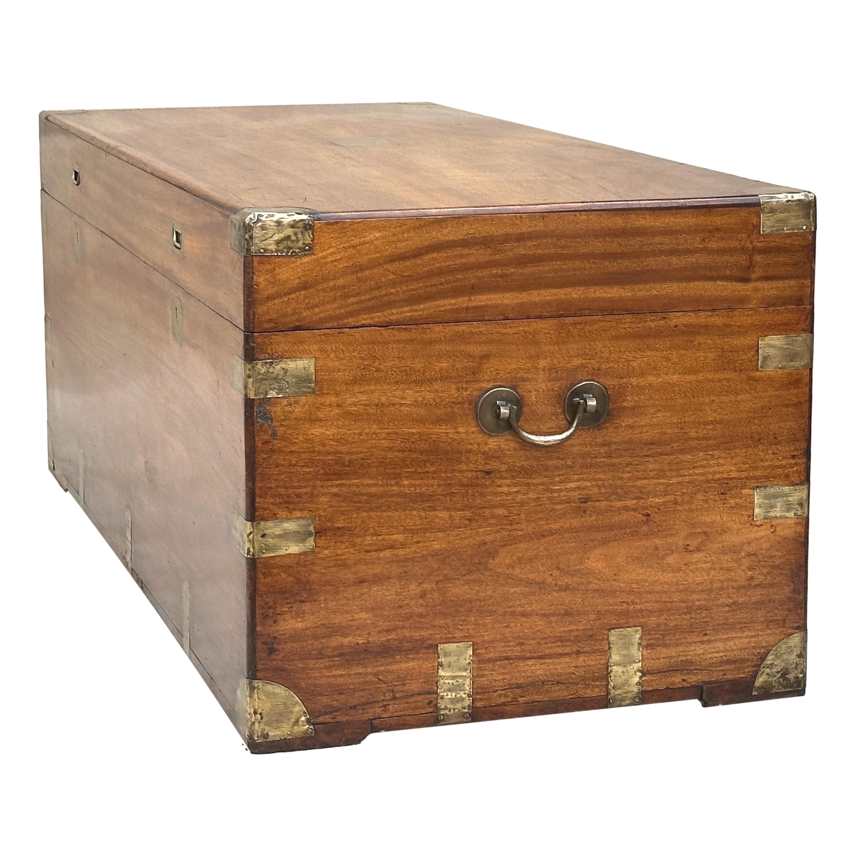 Enormous 19th Century Camphor Campaign Trunk 3