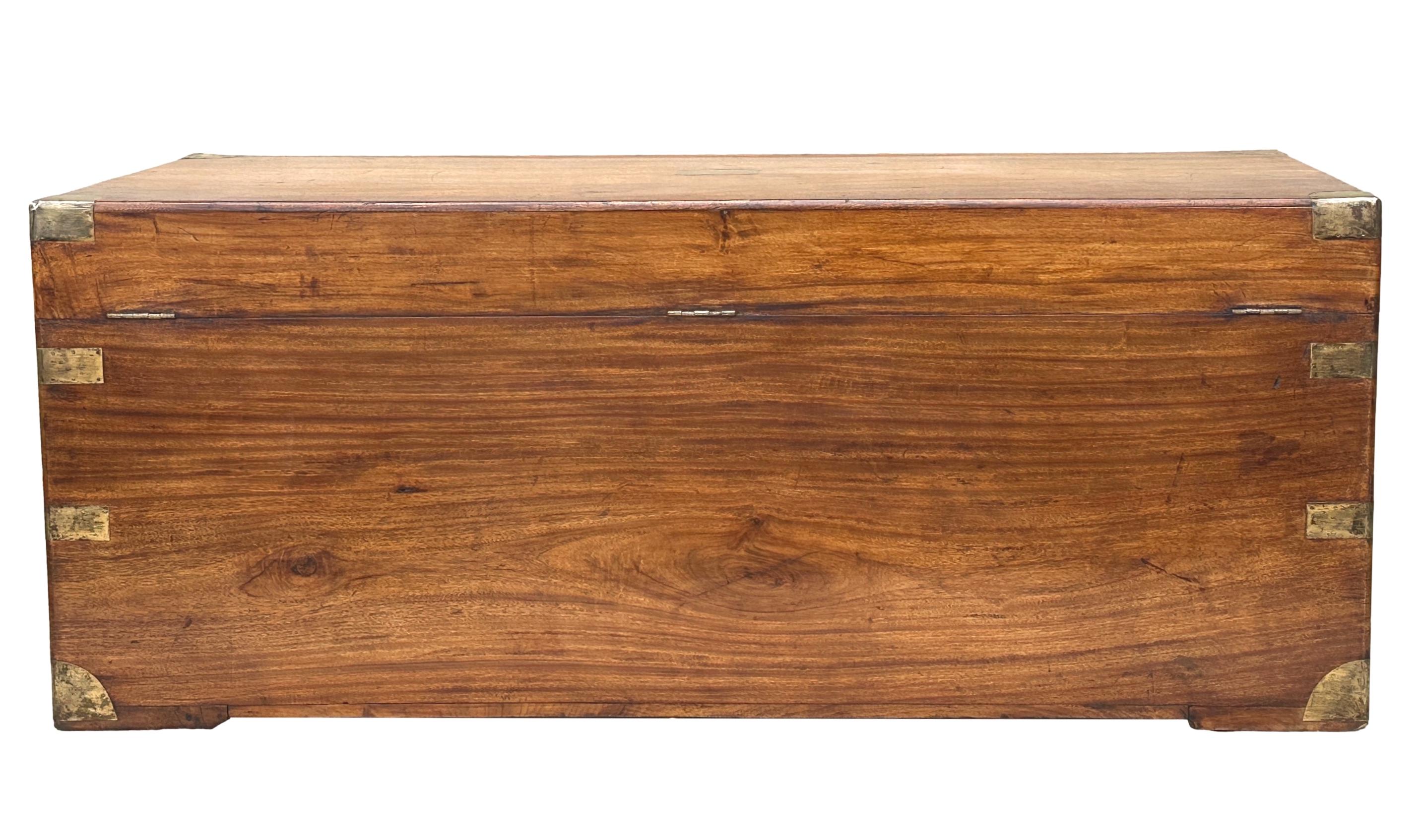 Enormous 19th Century Camphor Campaign Trunk 4