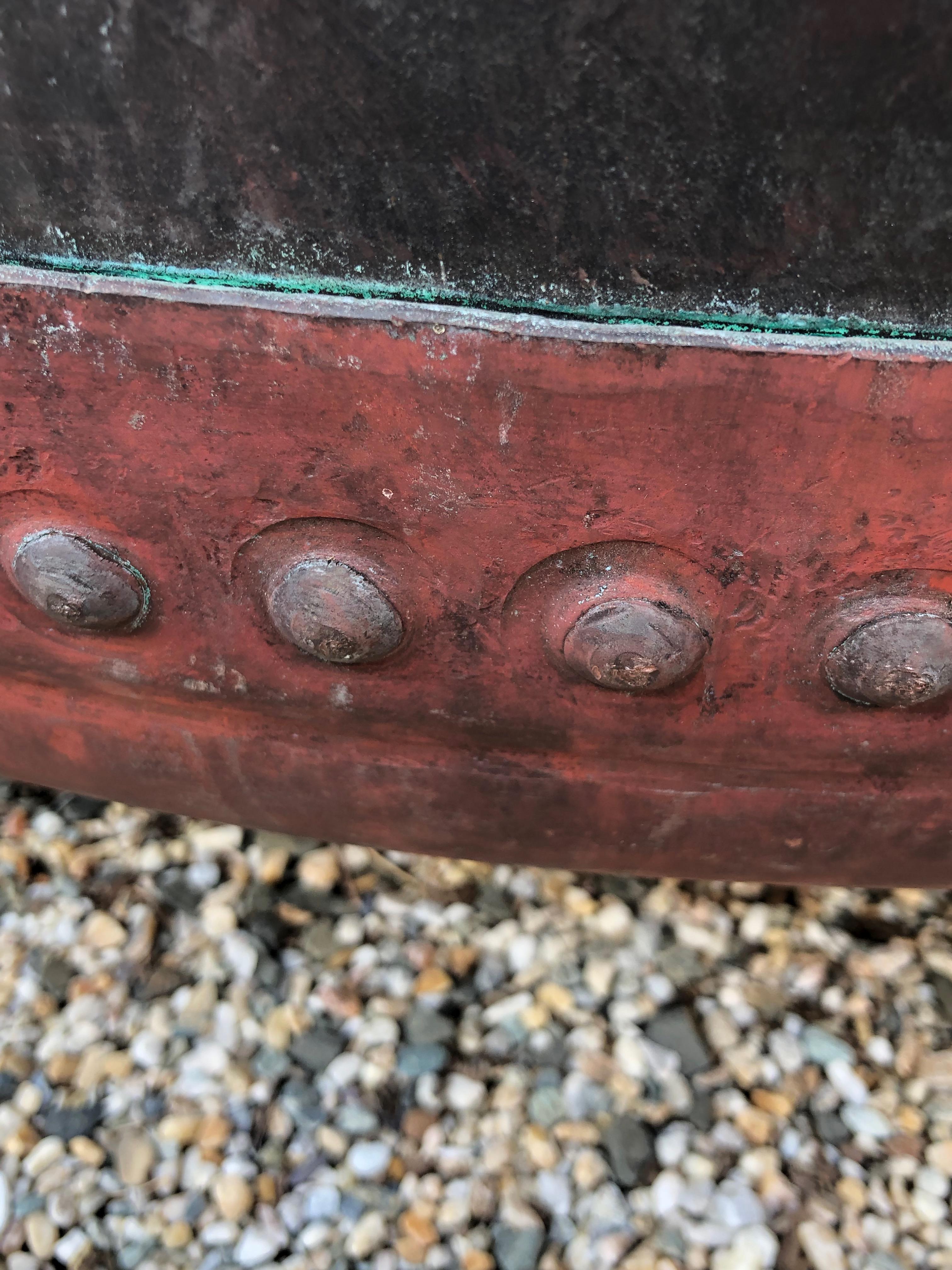 Enormous 19th Century Riveted French Copper Cheese Vat Fountain/Planter/Bathtub 1