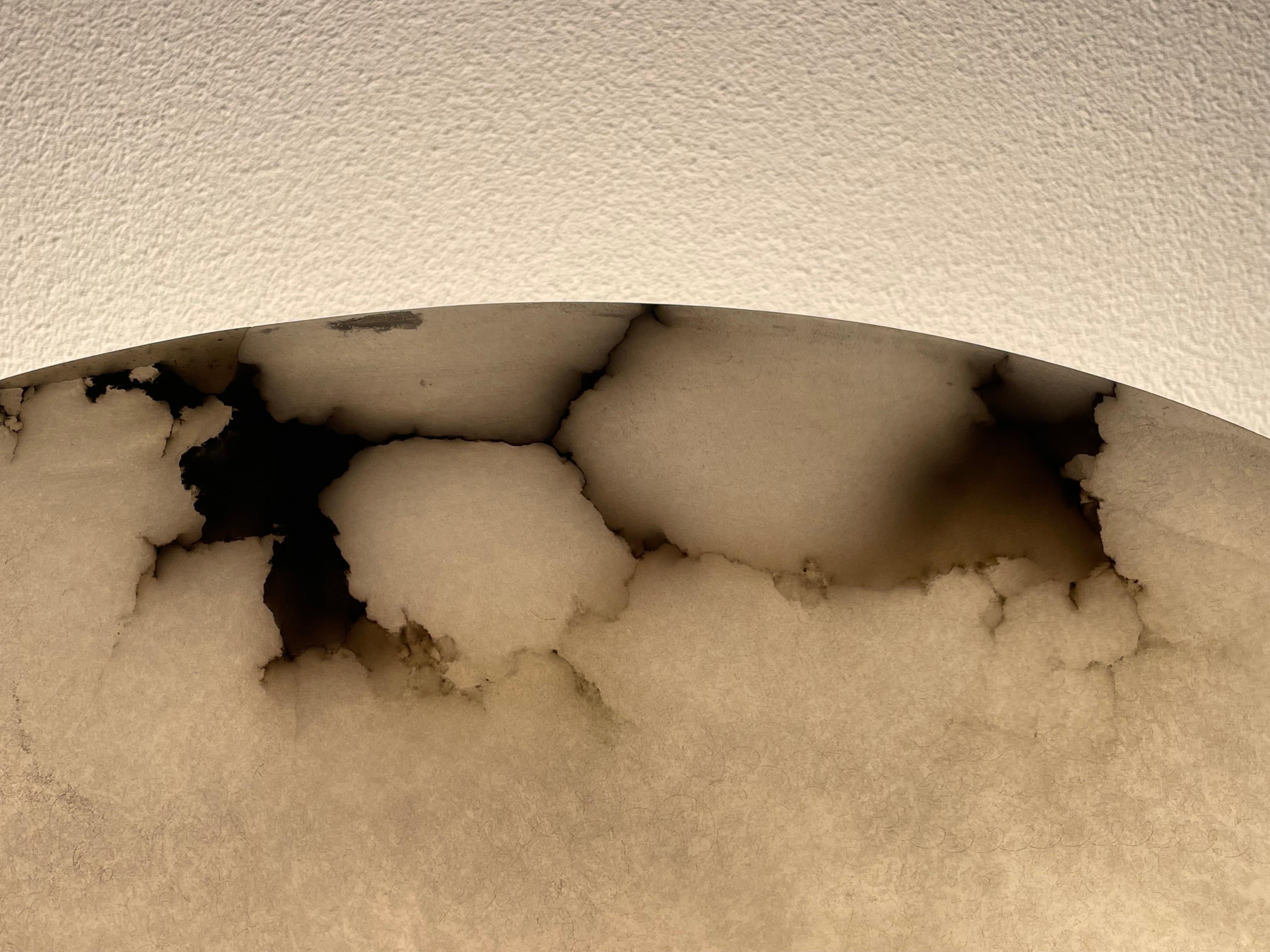 Enormous 30Ø Flush Mount / Pendant with Stunning Full Moon-Like Alabaster Shade 5