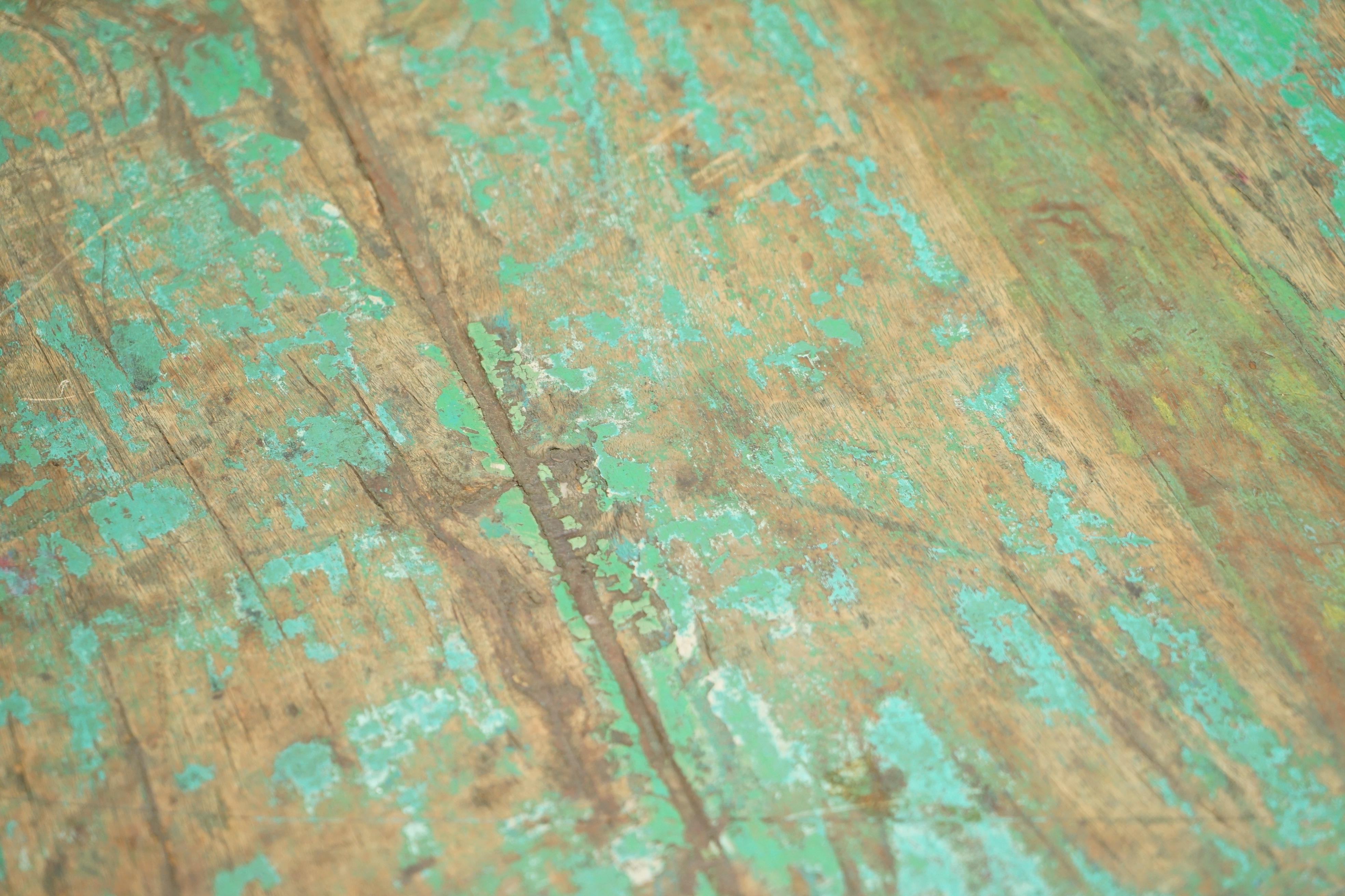 Enormous Original Paint Anglo Indian Teak Magistrates Table Special For Sale 10