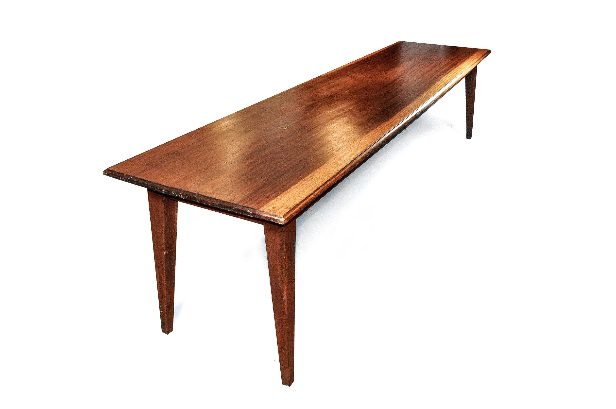 Swiss Enormous Antique Table, Sequoia Wood, up to 12 People, circa 1900