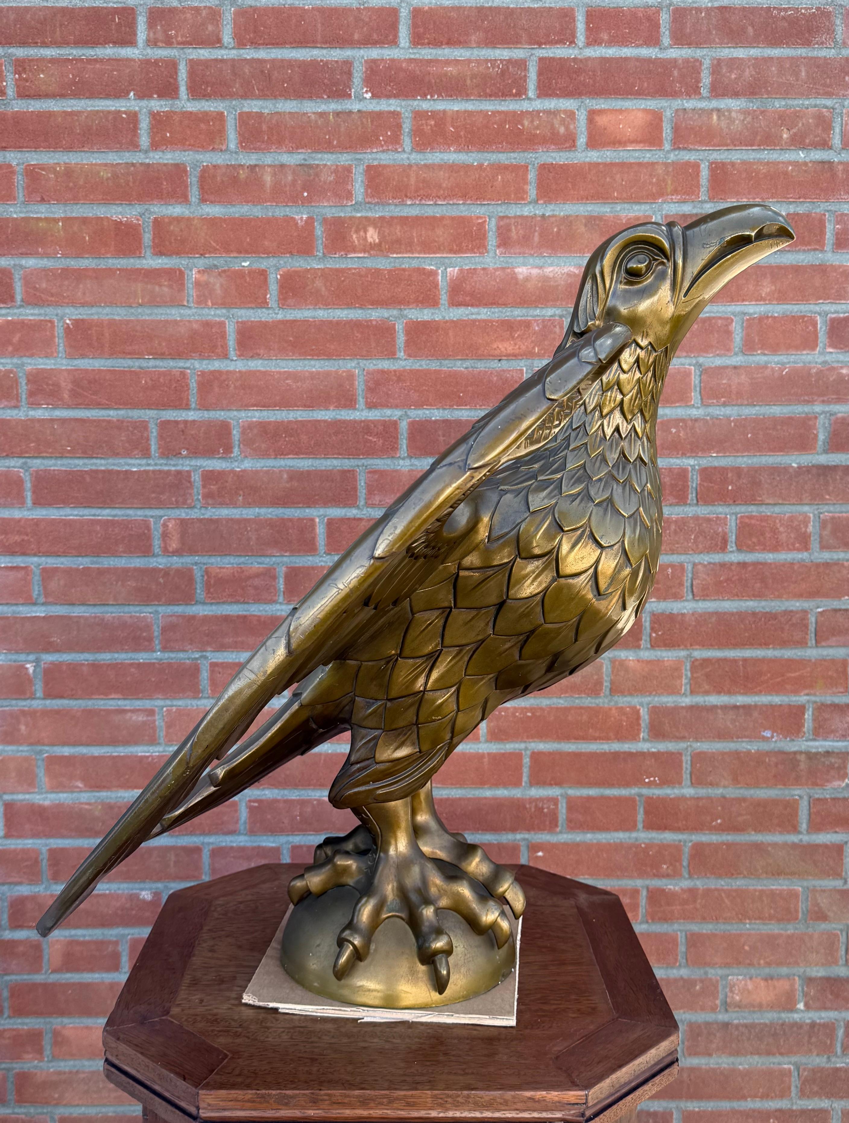 Enorme antike Bronze Eagle Skulptur Church Bible Stand oder Saint John Lectern im Angebot 4
