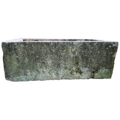 Enormous Used French Hand-Carved Limestone Trough